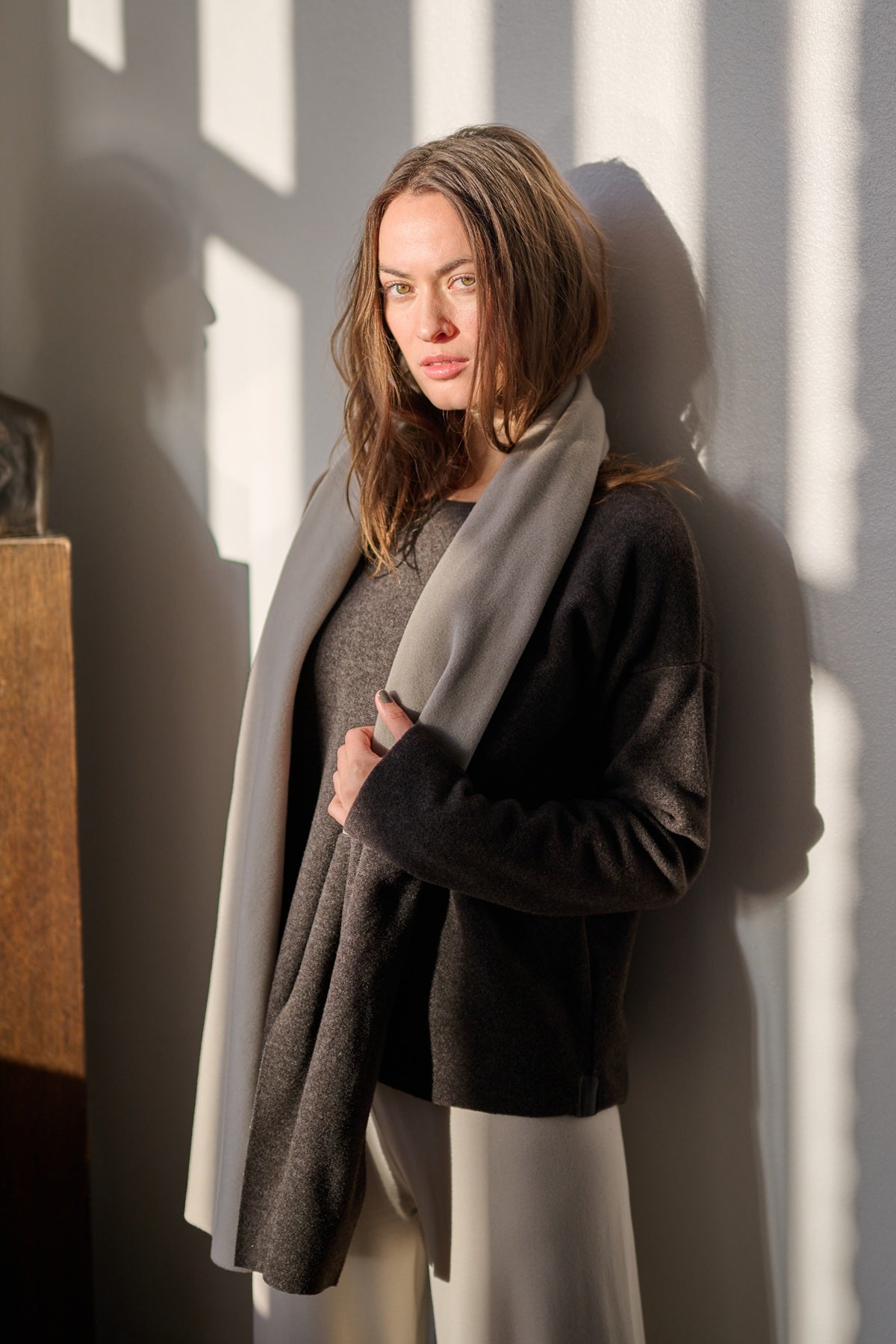 Henriette Steffensen BLOUSE ROUND NECK 1359, CHOKOLATE