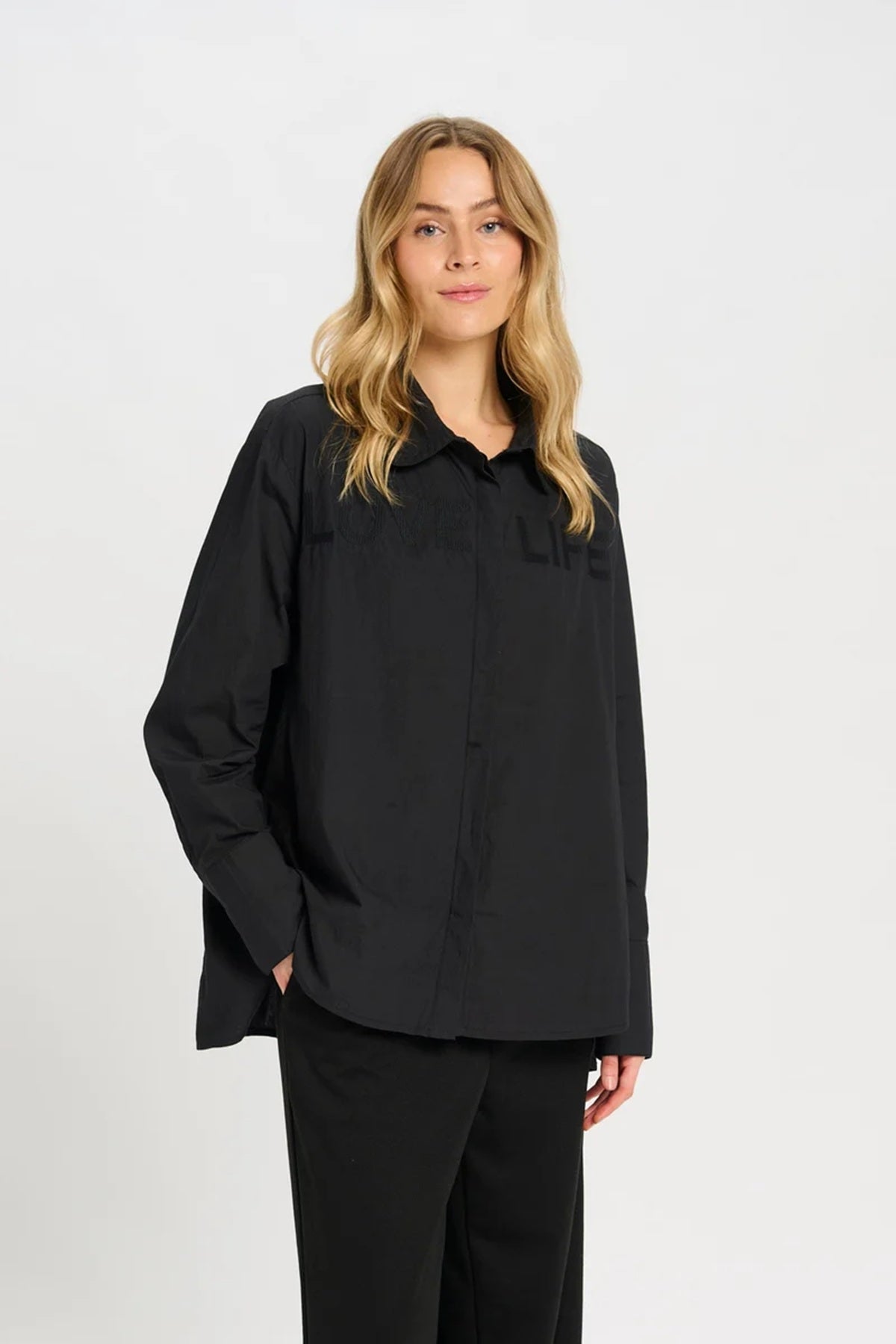 Costamani Letters Shirt, Black