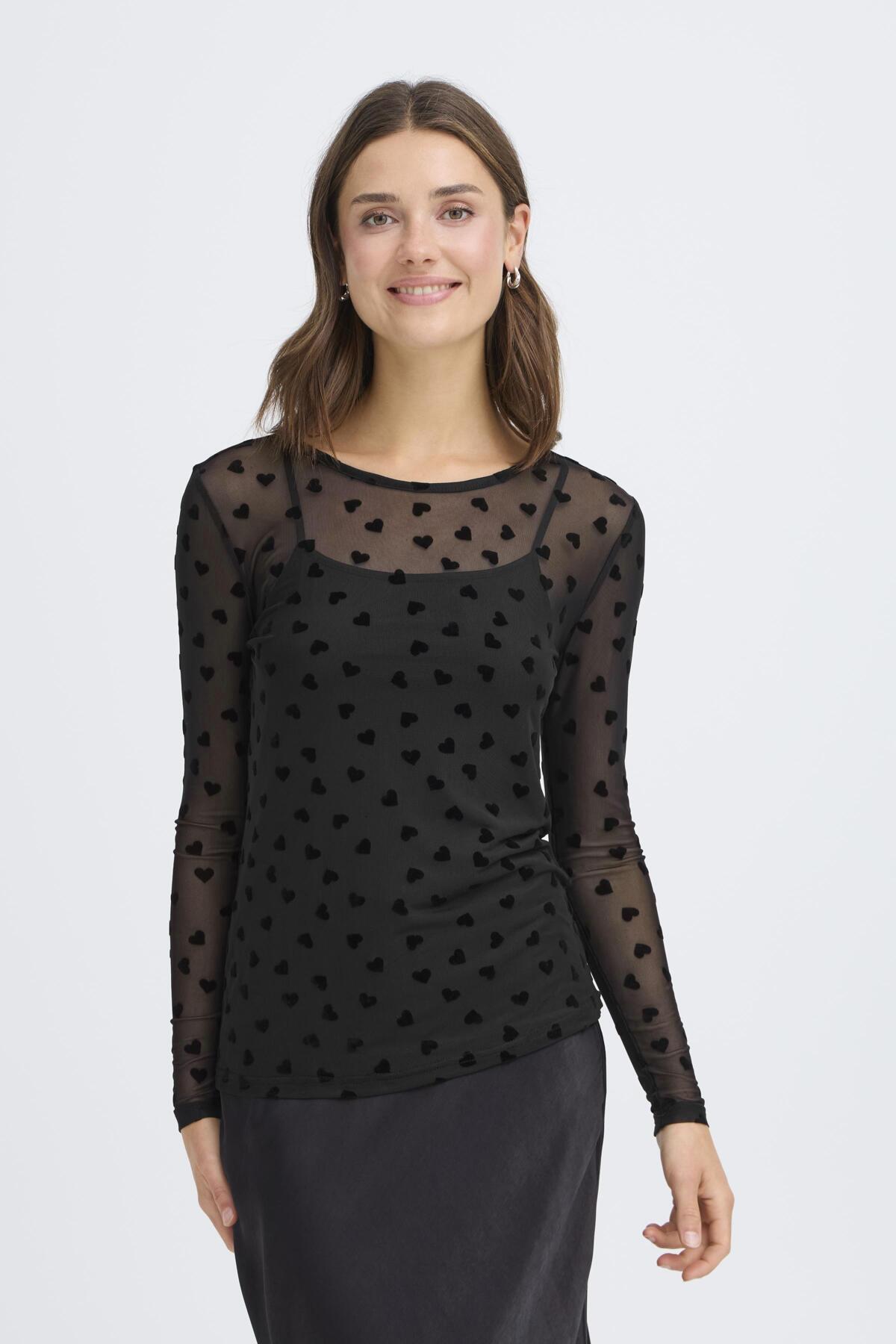 Fransa FRDETA TEE 1, HEART MESH