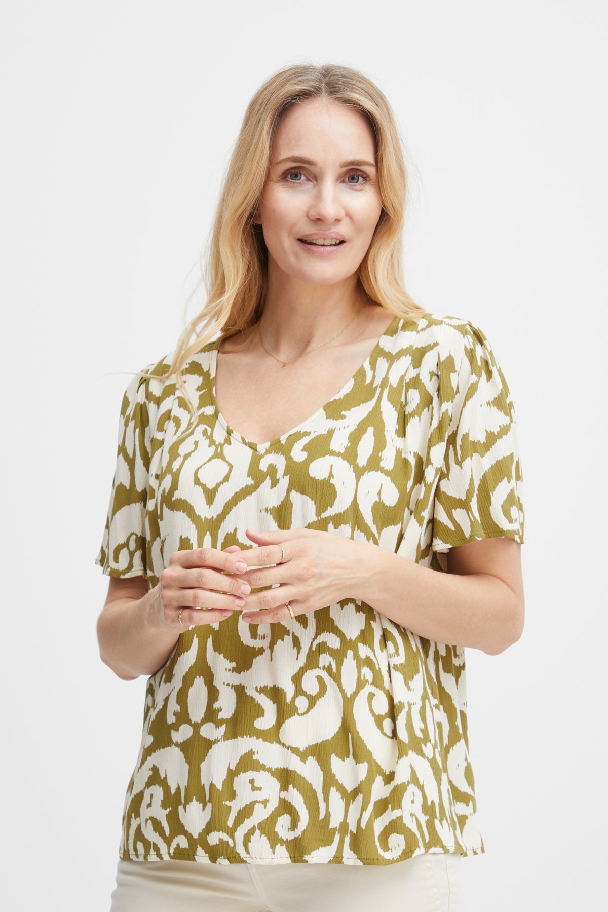 Fransa FRIRIA BLOUSE 1, Green Moss Mix A