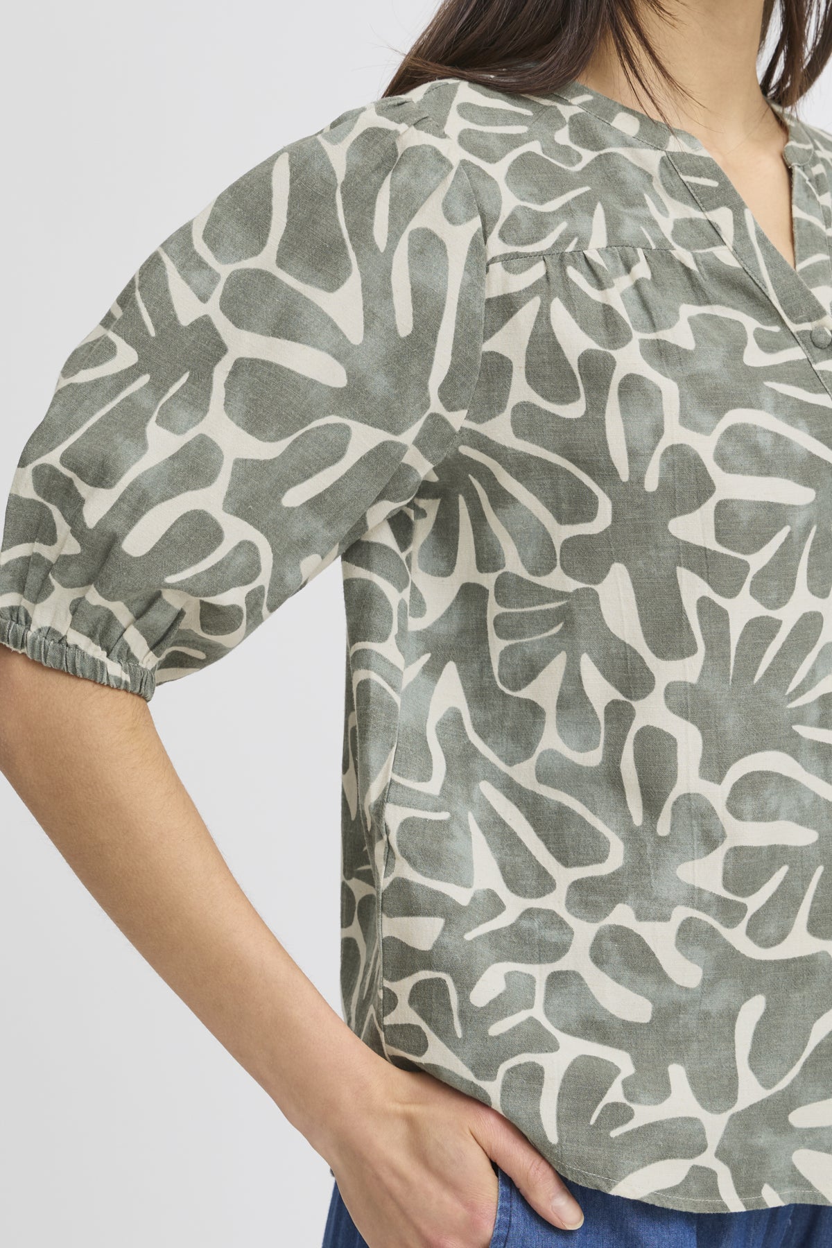 Fransa FRMADDIE BLOUSE 2, Agave Green art