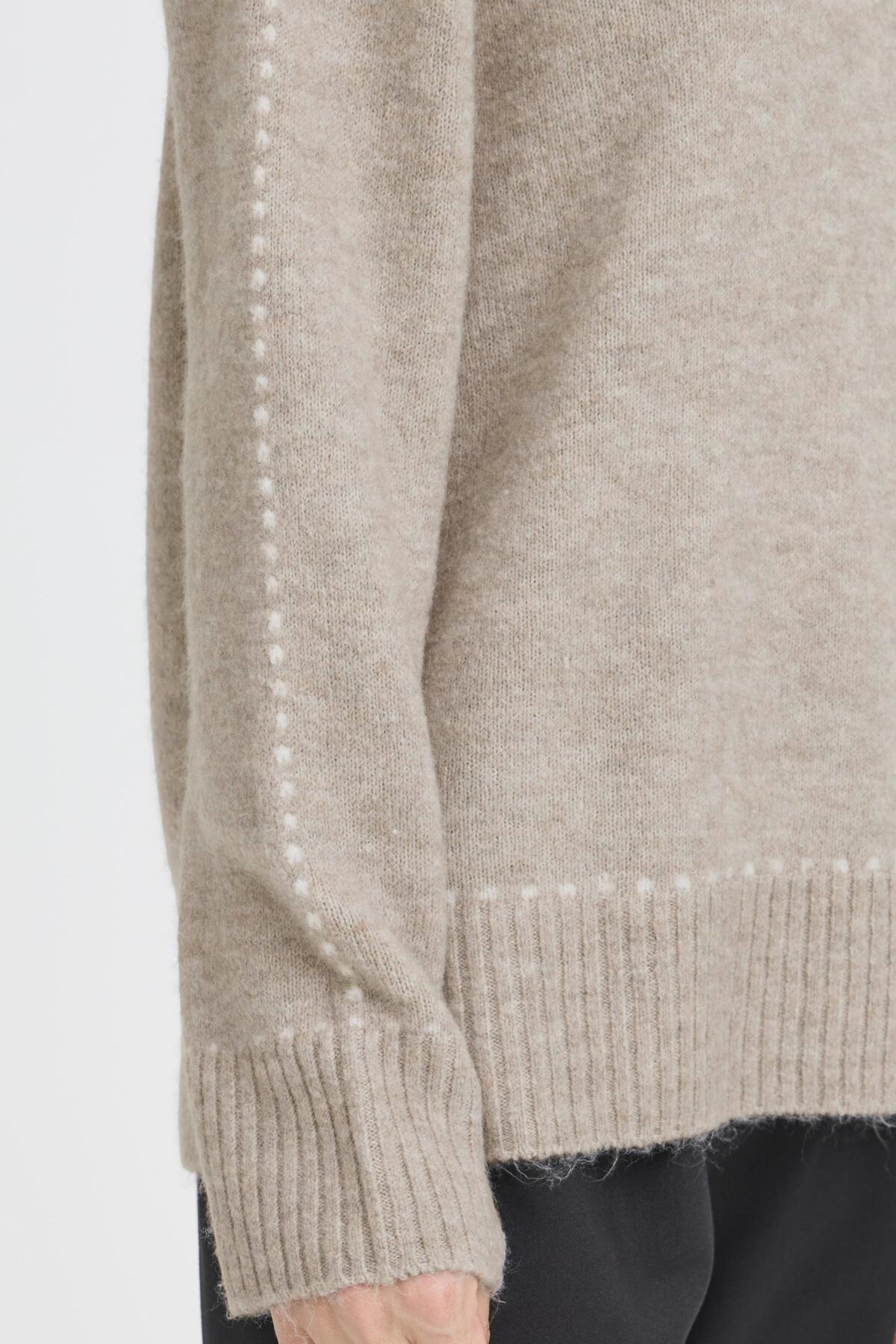 Fransa FRELISE PULLOVER 1, MOON ROCK MEL STRIPE