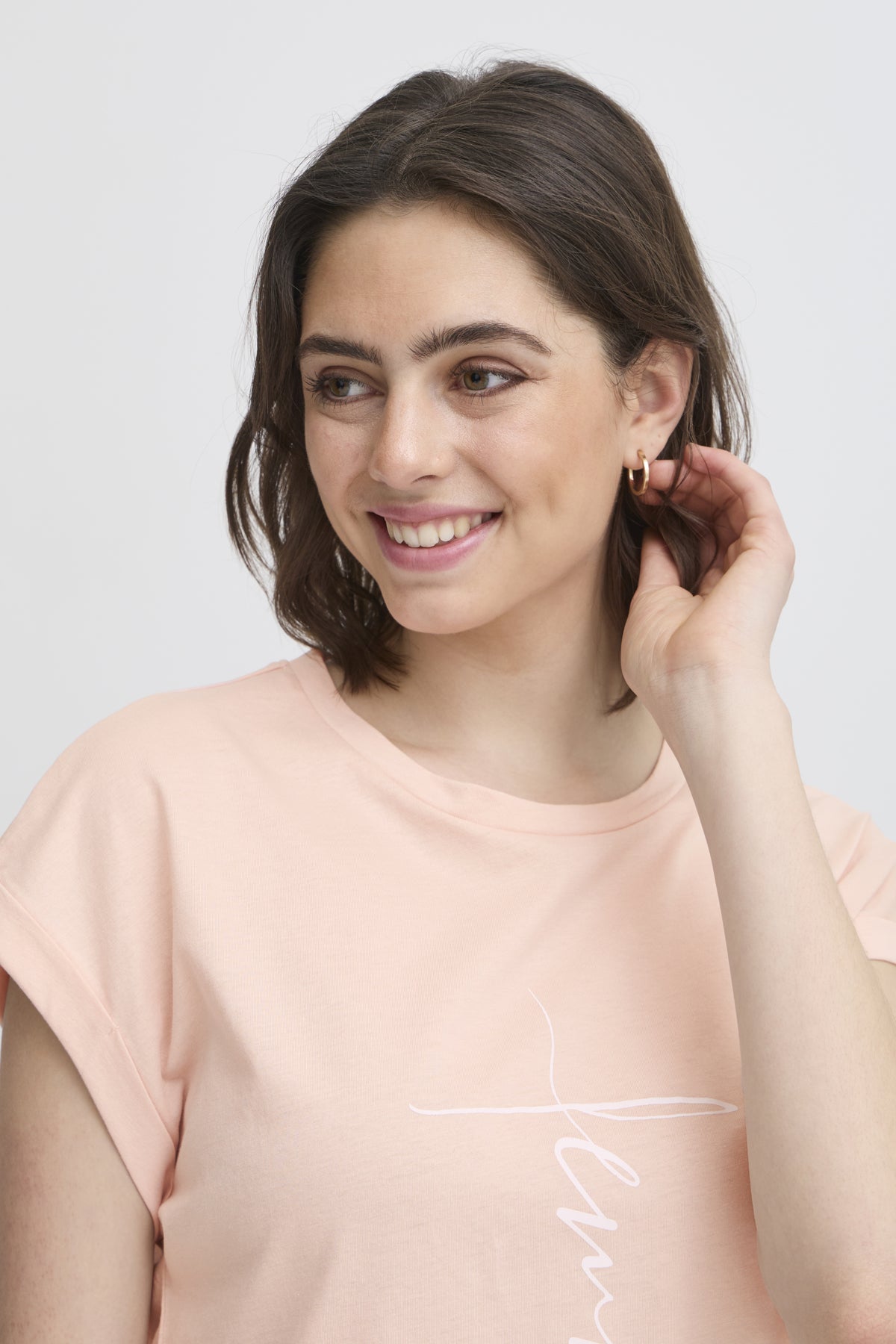 Fransa FREDENA T-shirt, Rose Smoke mix