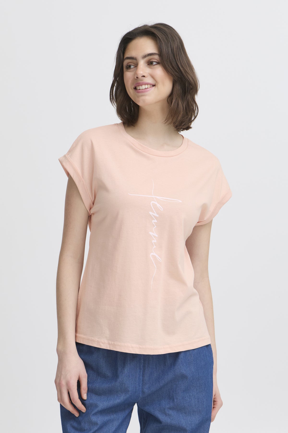 Fransa FREDENA T-shirt, Rose Smoke mix