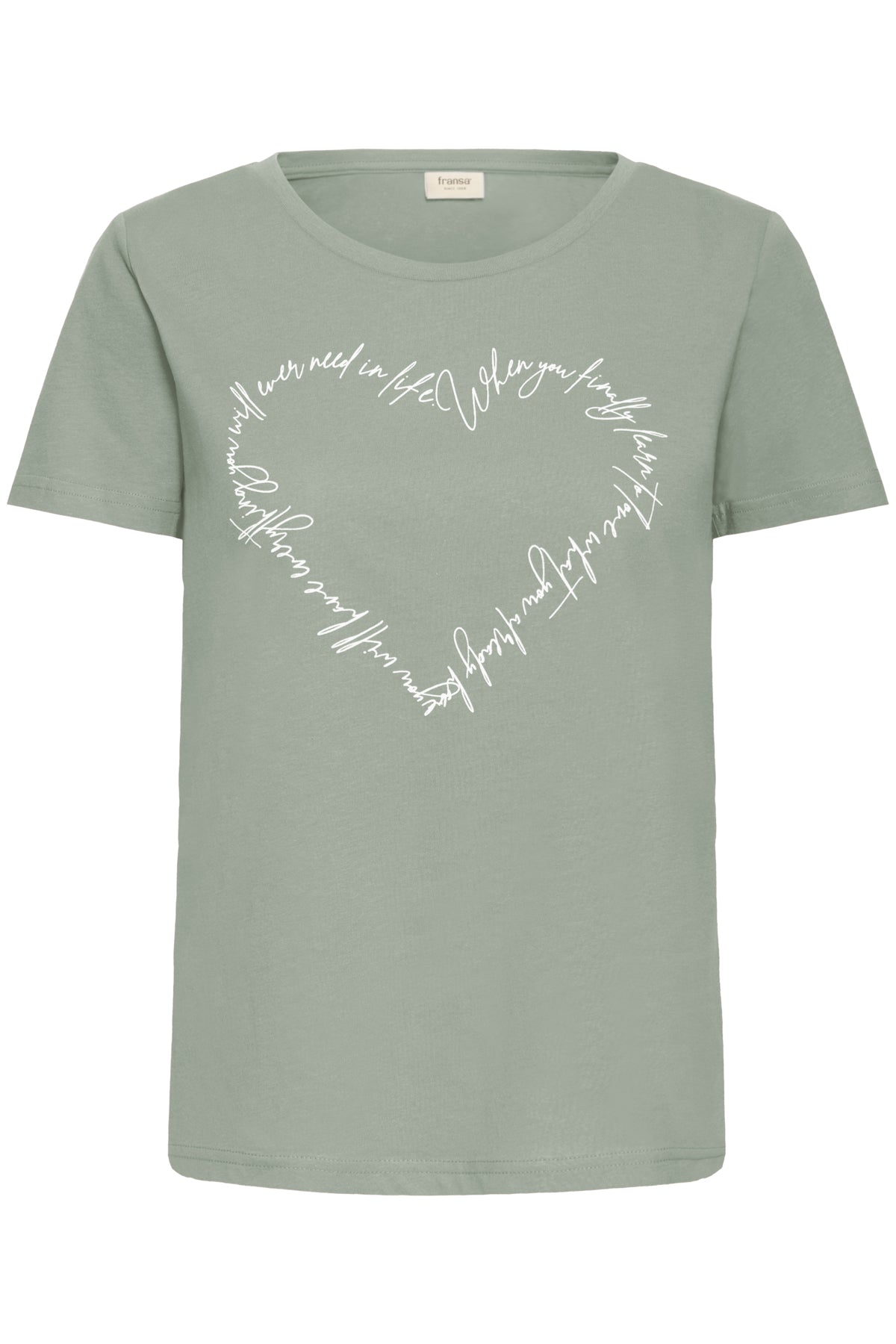 Fransa FRSURI TEE 1, Frosty Green mix