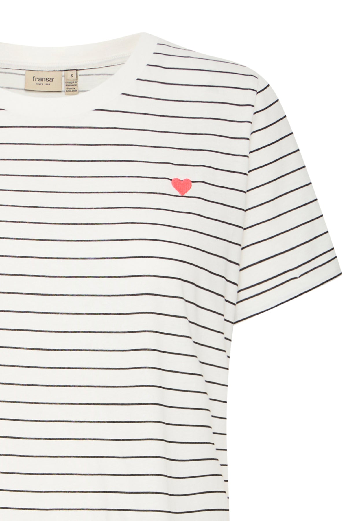 Fransa FRAMORA TEE 1, Blanc de Blanc mix
