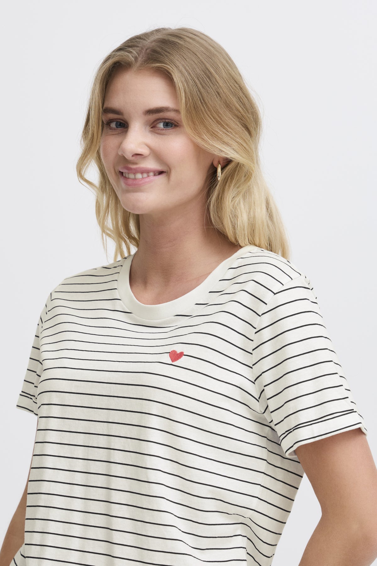 Fransa FRAMORA TEE 1, Blanc de Blanc mix