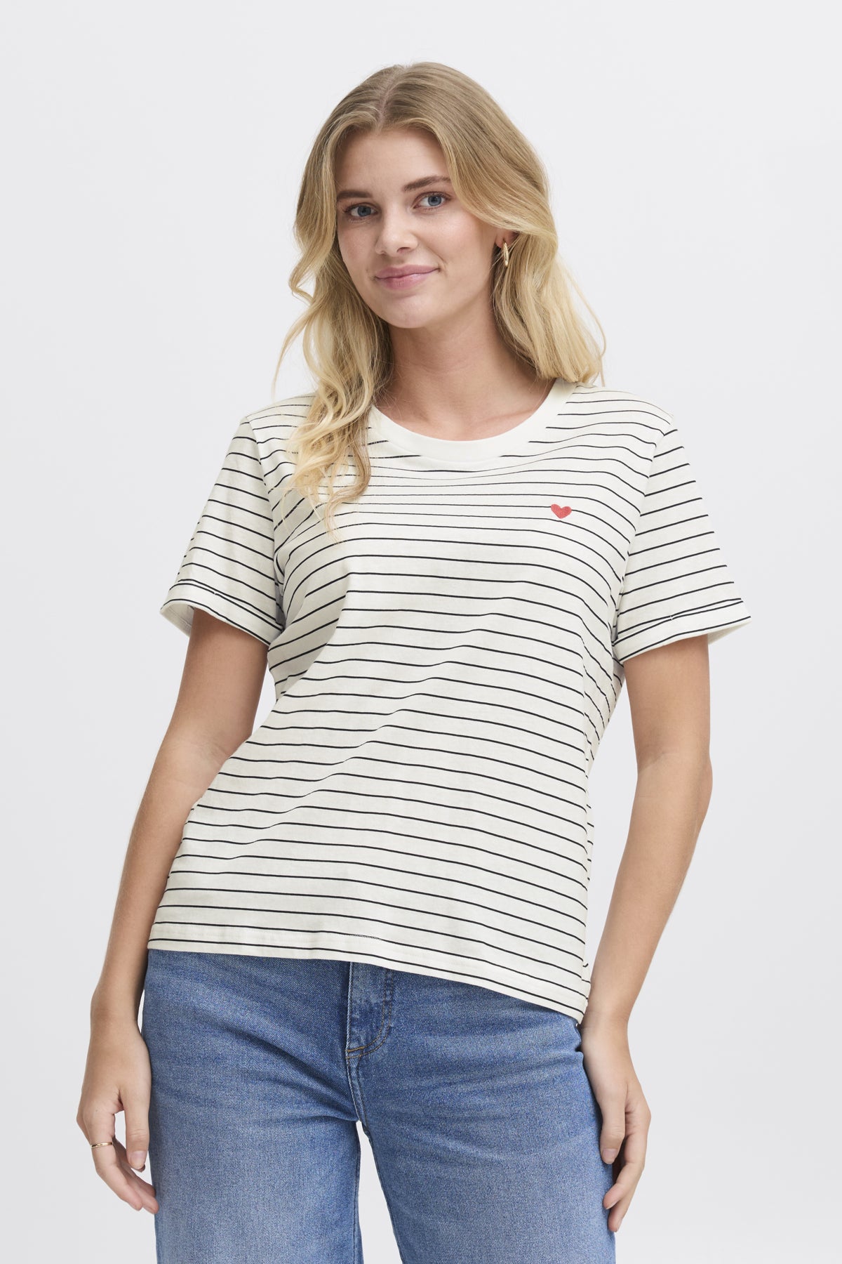Fransa FRAMORA TEE 1, Blanc de Blanc mix