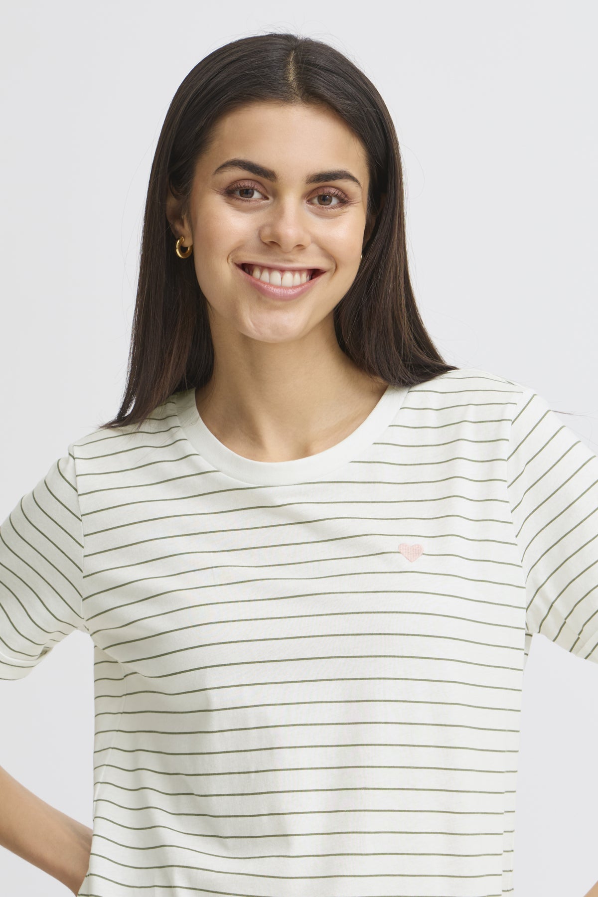 Fransa FRAMORA TEE 1, Agave Green art