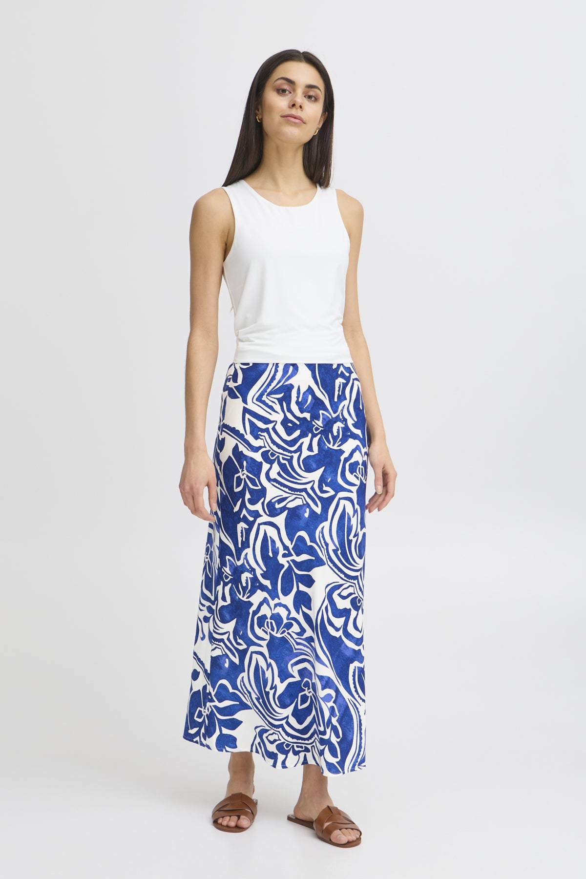 Fransa FRLOREN SKIRT 1, Blue Iolite art