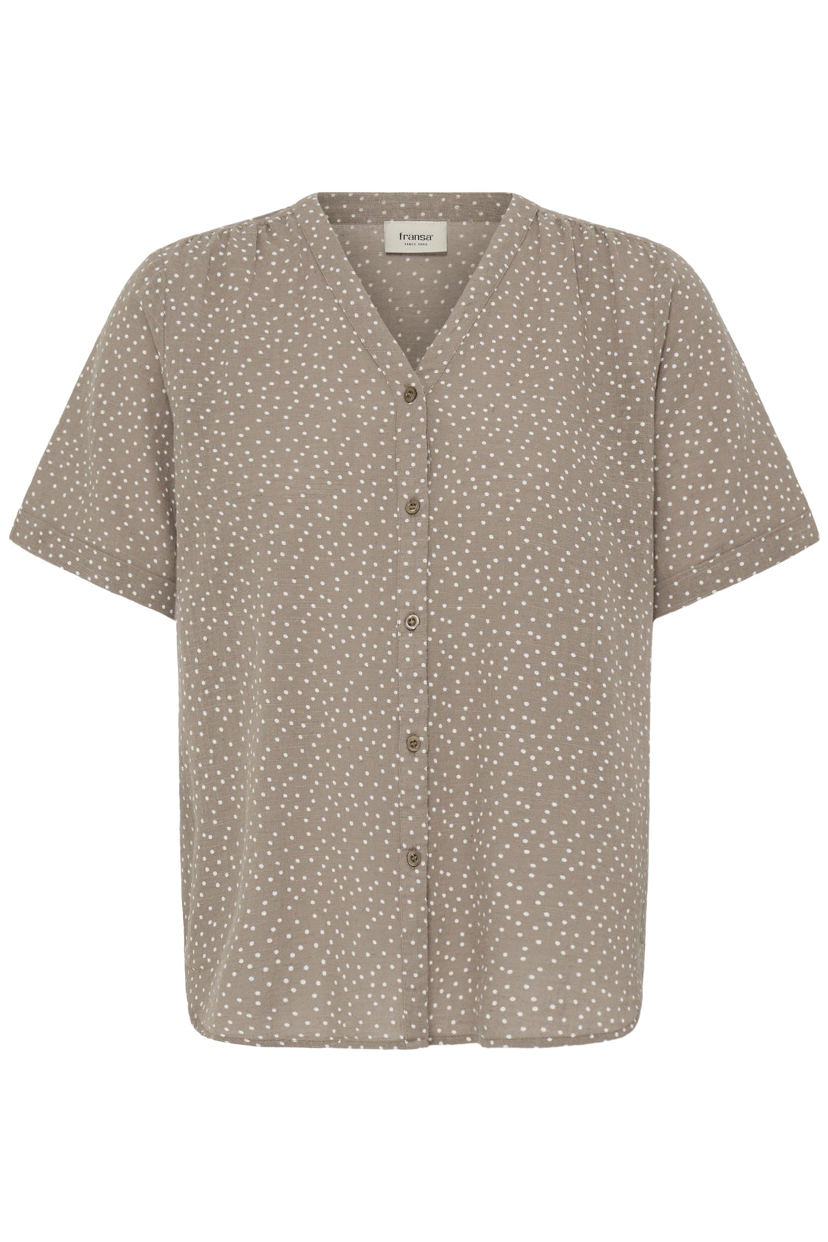 Fransa FRBOBBI SHIRT 1, DOT DOTS MOUNTAIL TRAIL WHITE DOT