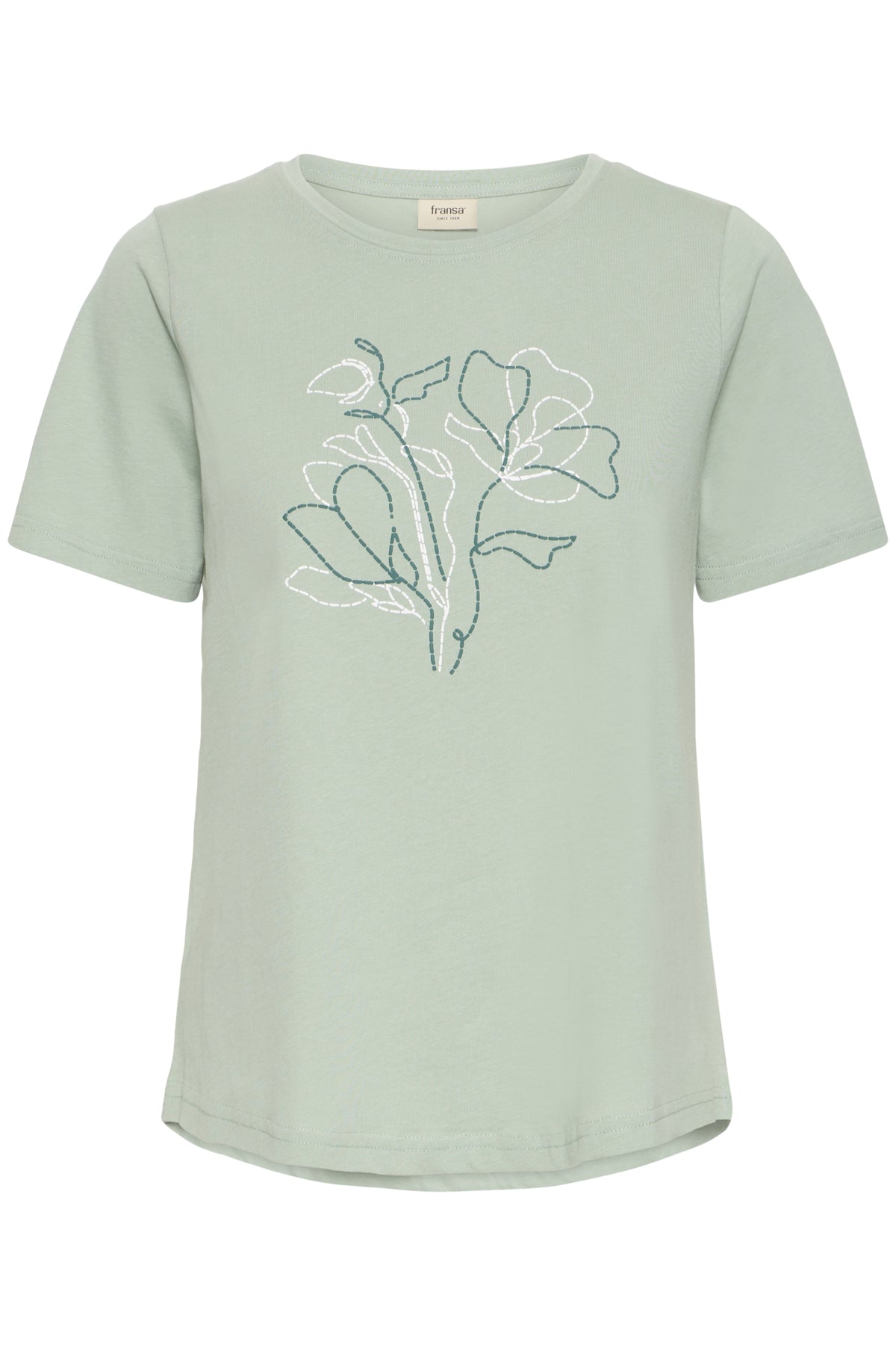 Fransa FRALLI TEE 2, Iceberg Green mix