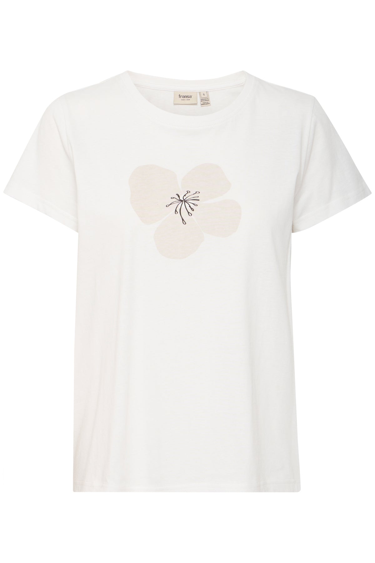 Fransa FRMAYRA T-shirt, Blanc de Blanc mix