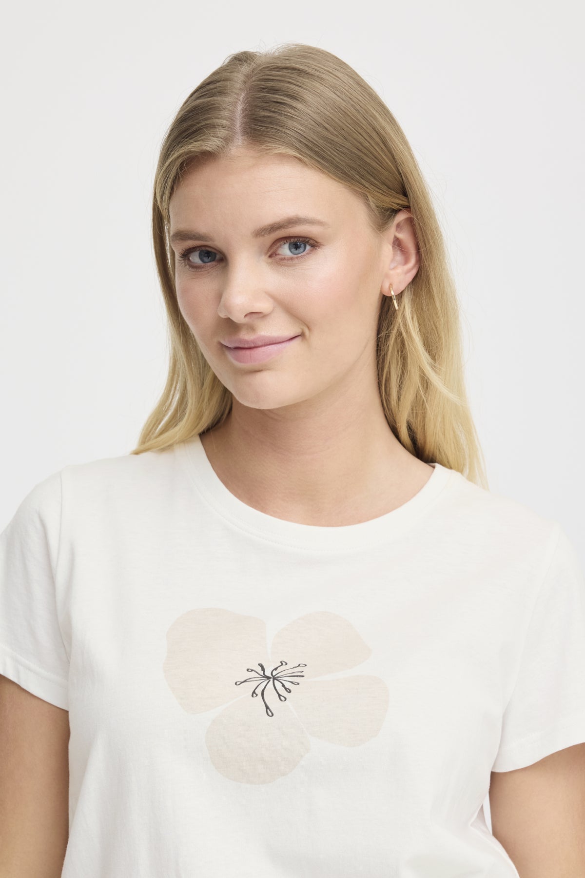 Fransa FRMAYRA T-shirt, Blanc de Blanc mix