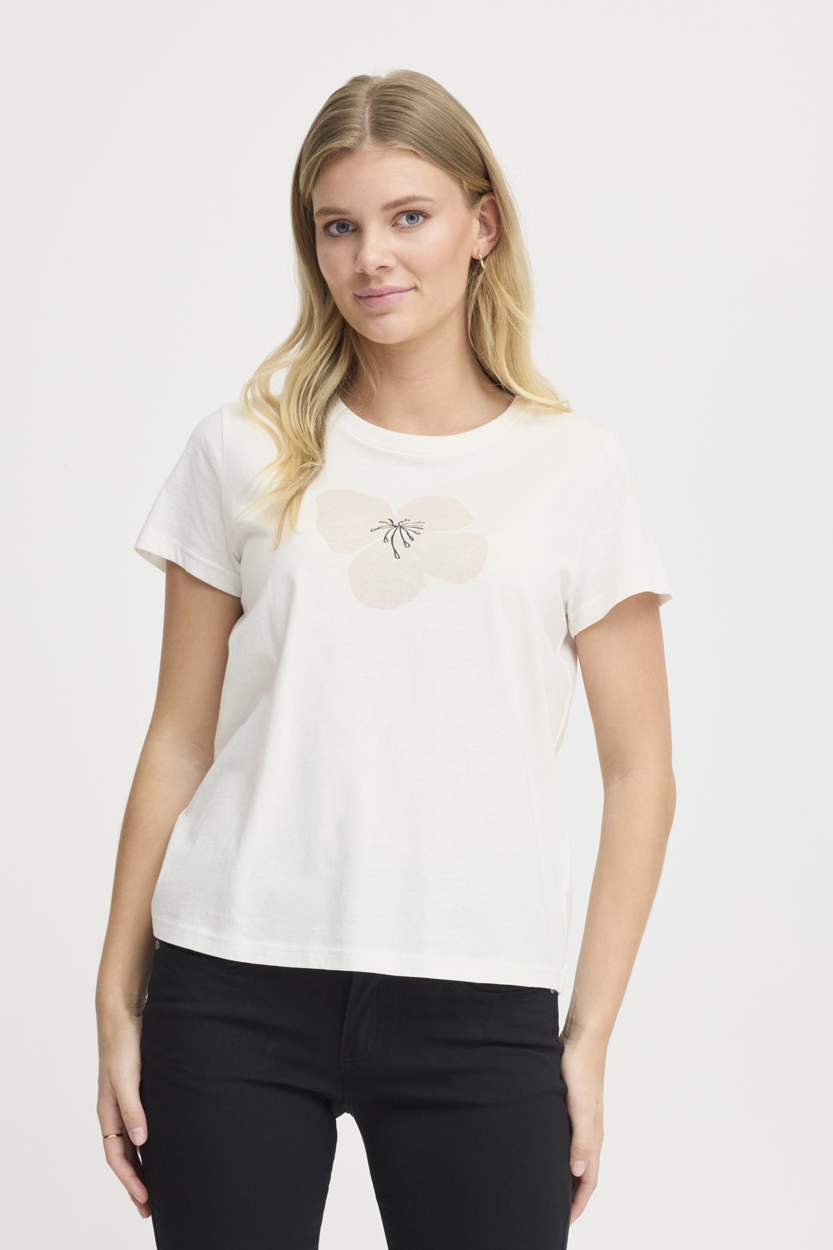 Fransa FRMAYRA T-shirt, Blanc de Blanc mix