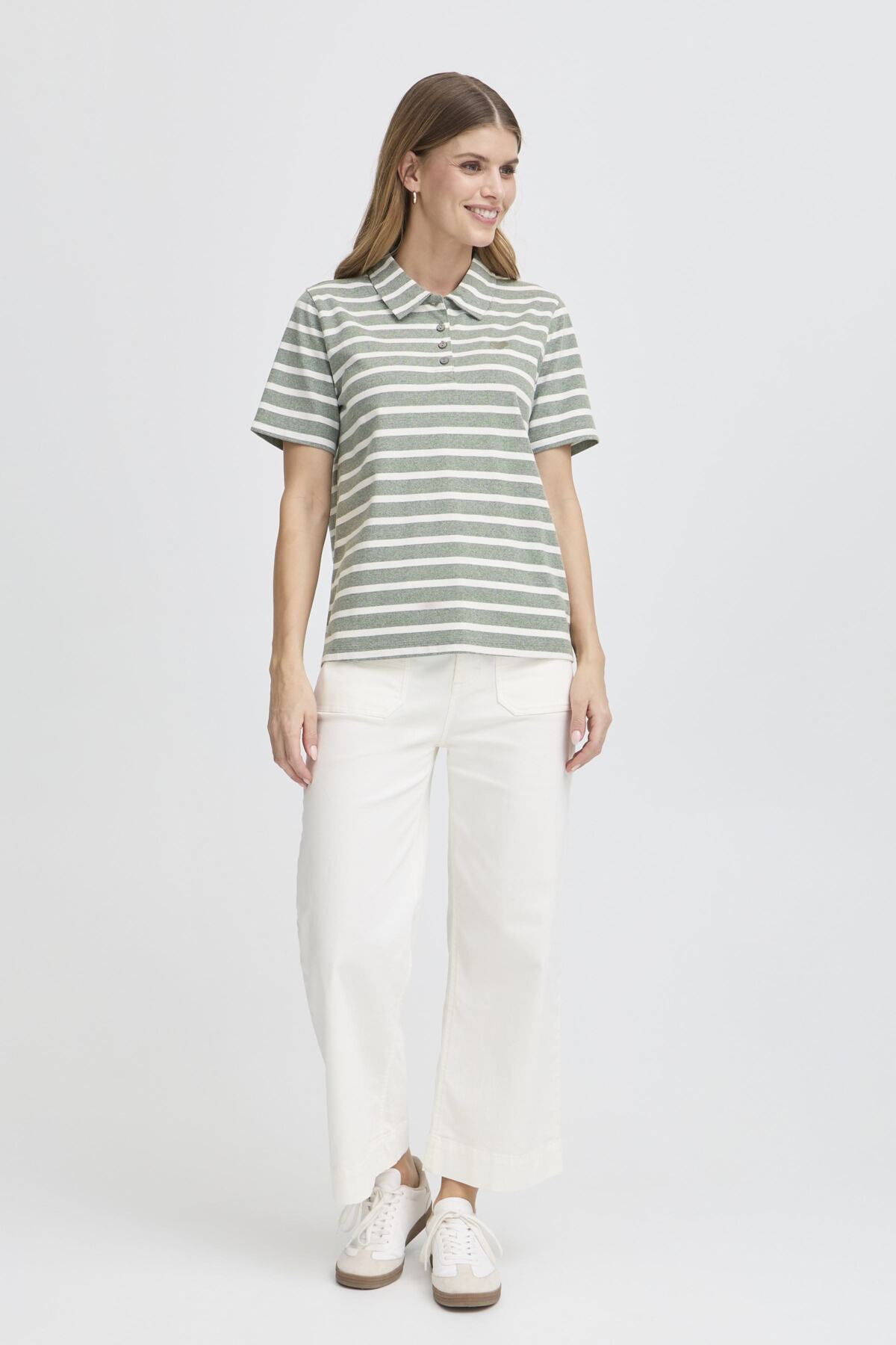 Fransa FRSAMMA TEE 1, Iceberg Green mix