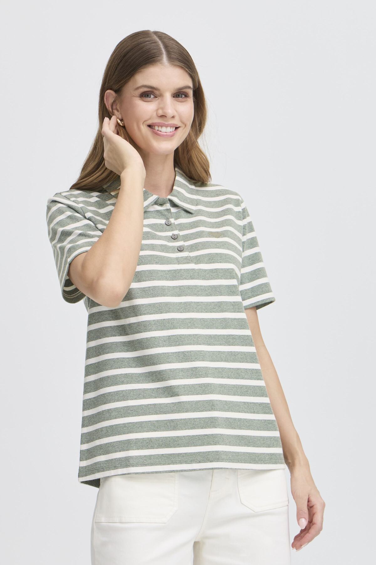 Fransa FRSAMMA TEE 1, Iceberg Green mix