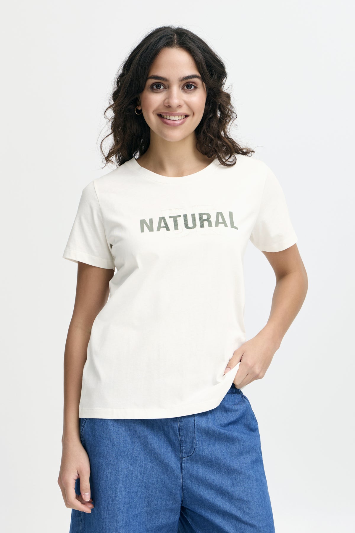 Fransa FRVIAS TEE 1, Whisper White Mix