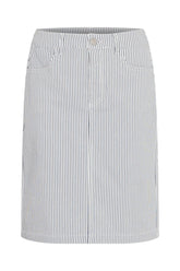 Fransa FRENA SKIRT 2, Birch w. navy blazer stripe