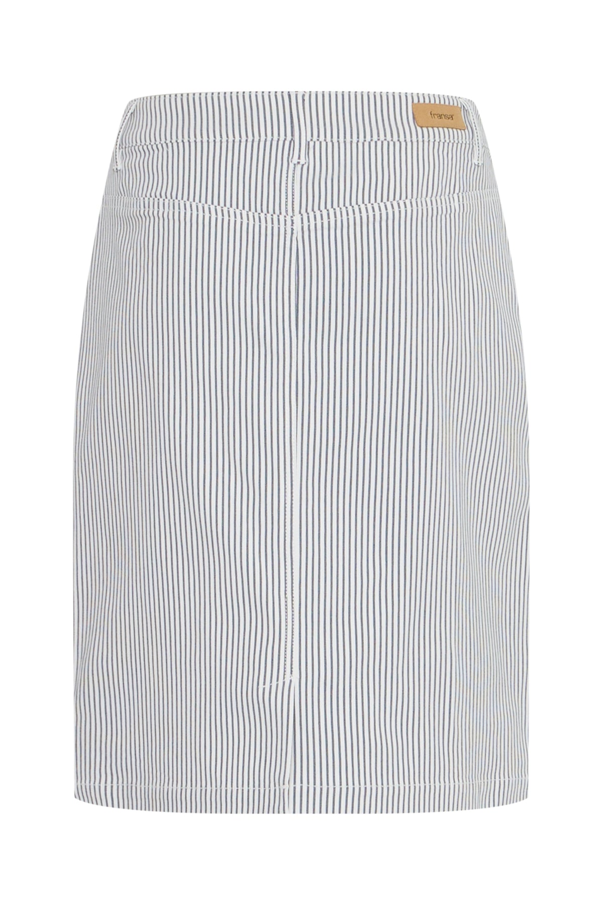 Fransa FRENA SKIRT 2, Birch w. navy blazer stripe