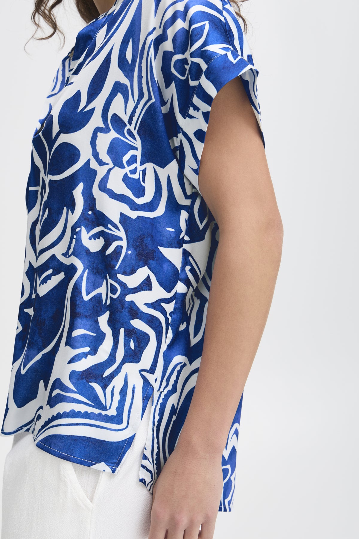 Fransa FRLOREN BLOUSE 2, Blue Iolite art