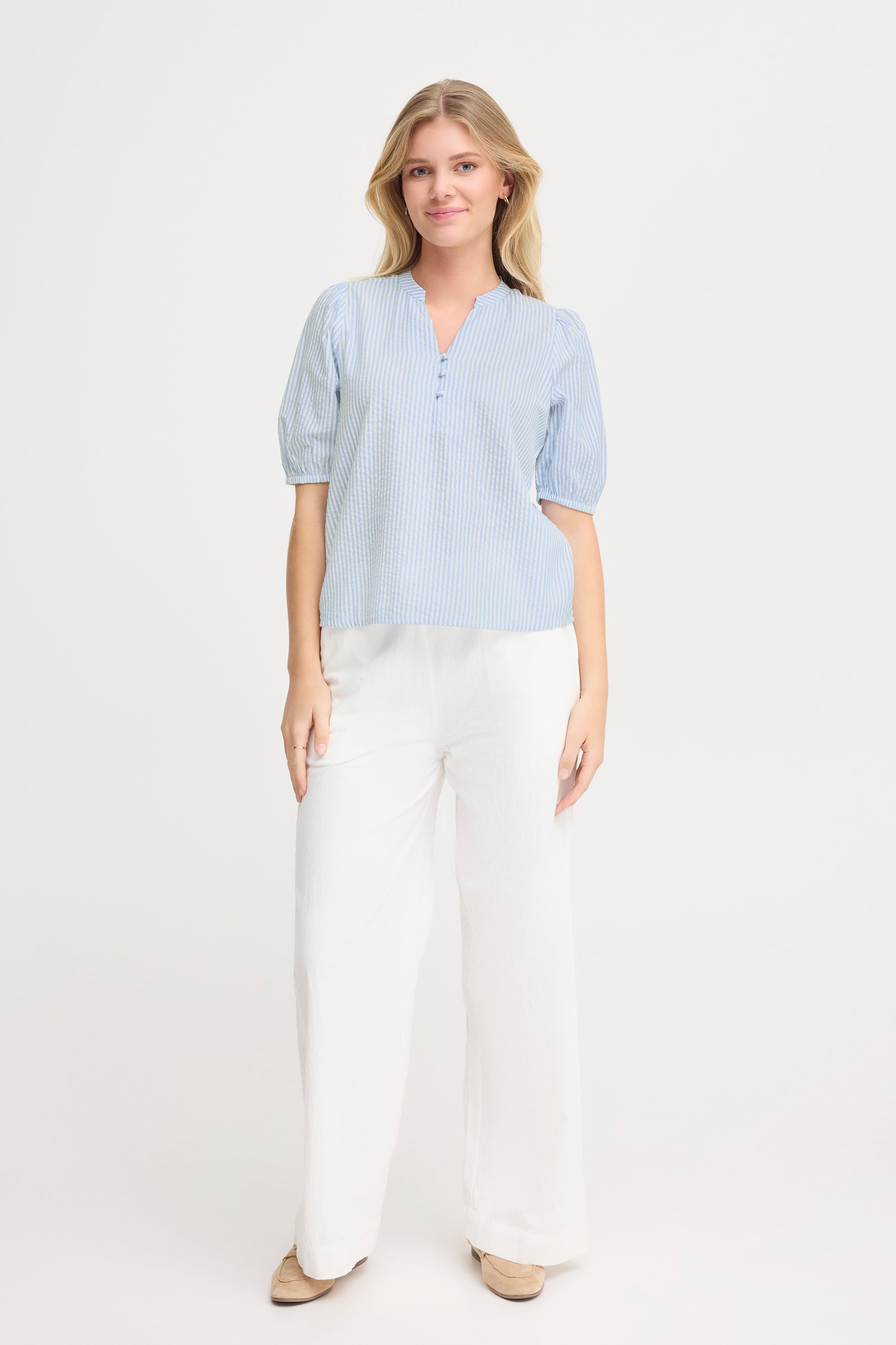 Fransa FrCayla Blouse 1, Cashmere Blue Stripes
