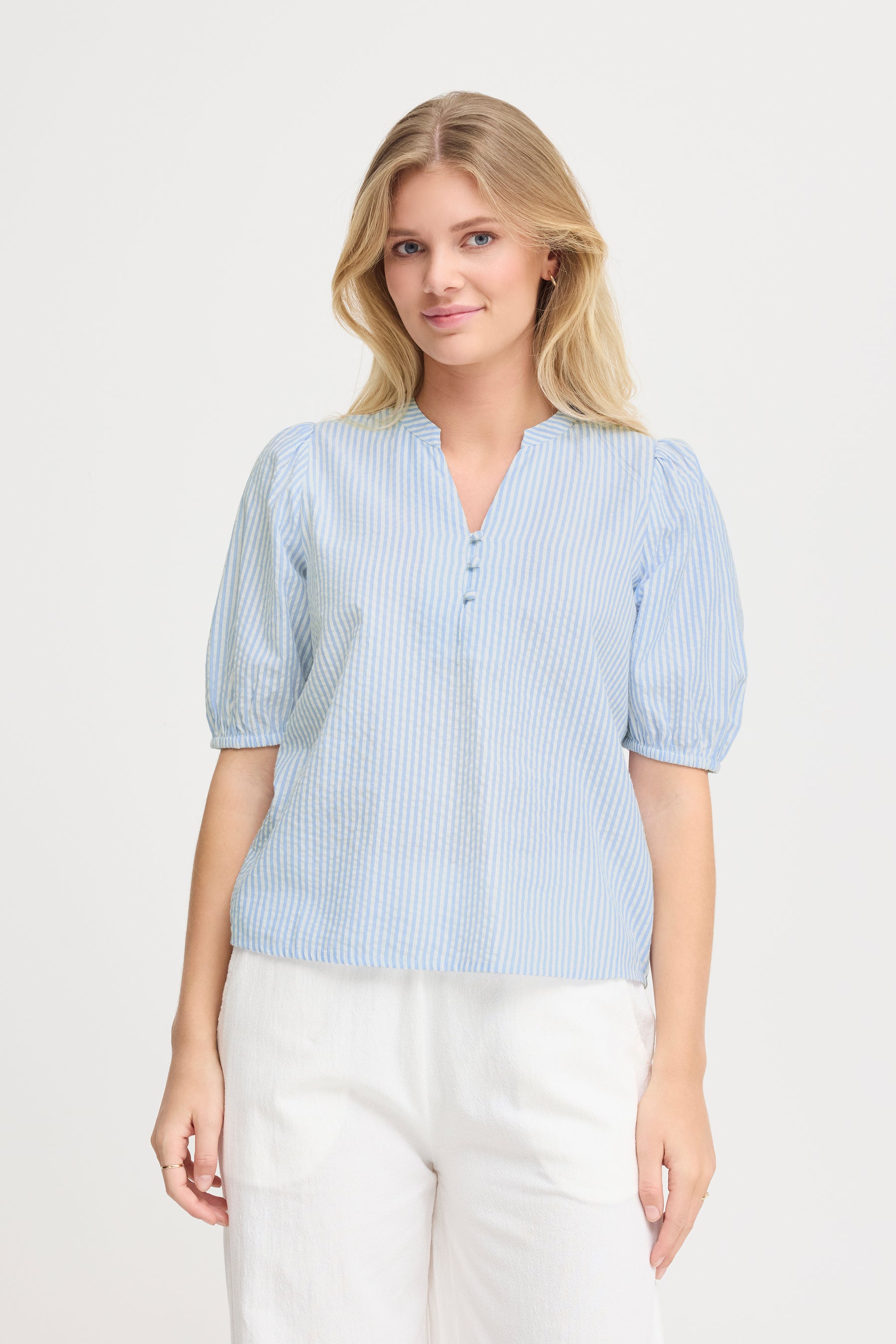 Fransa FrCayla Blouse 1, Cashmere Blue Stripes