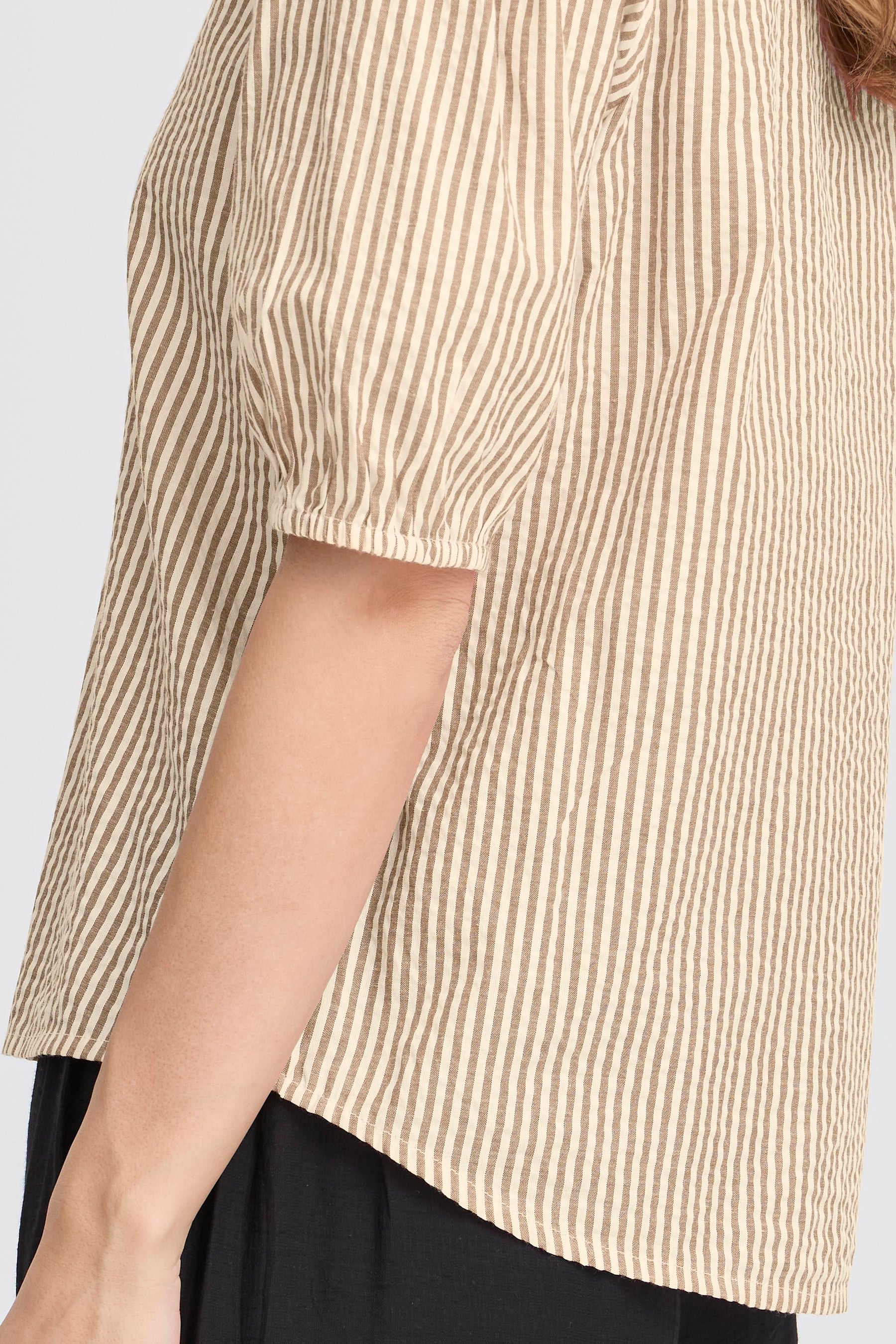 Fransa FrCayla Blouse 1, Silver Mink Stripes