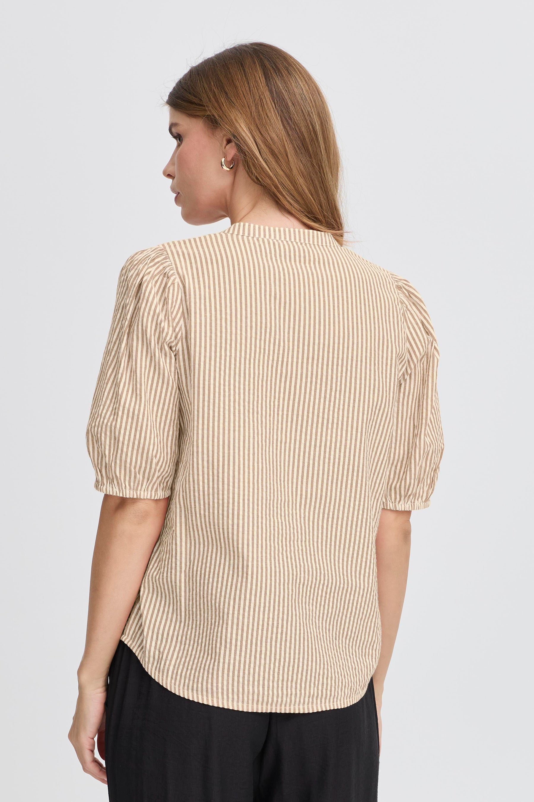 Fransa FrCayla Blouse 1, Silver Mink Stripes