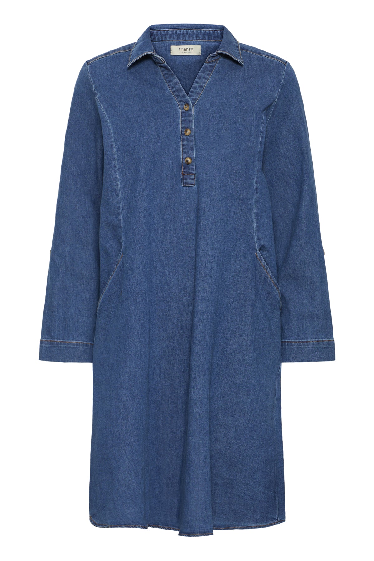 Fransa  FXCHICAGO DRESS 5, Mid Blue denim