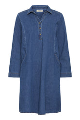 Fransa  FXCHICAGO DRESS 5, Mid Blue denim