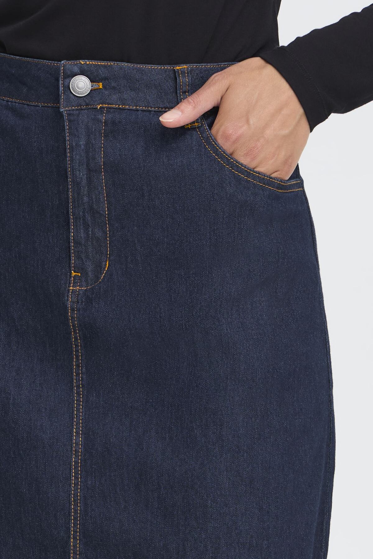 Fransa FRCHICAGO SKIRT 1, RAW BLUE DENIM