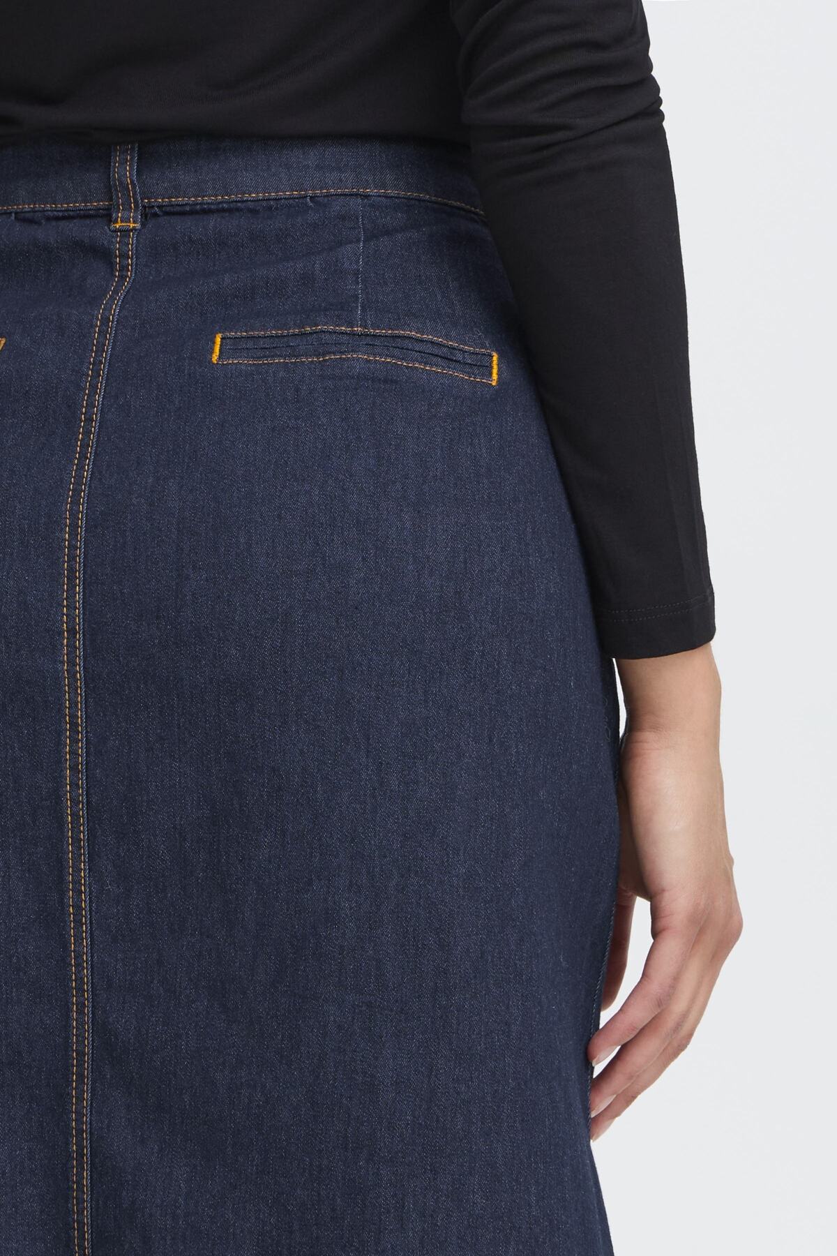 Fransa FRCHICAGO SKIRT 1, RAW BLUE DENIM