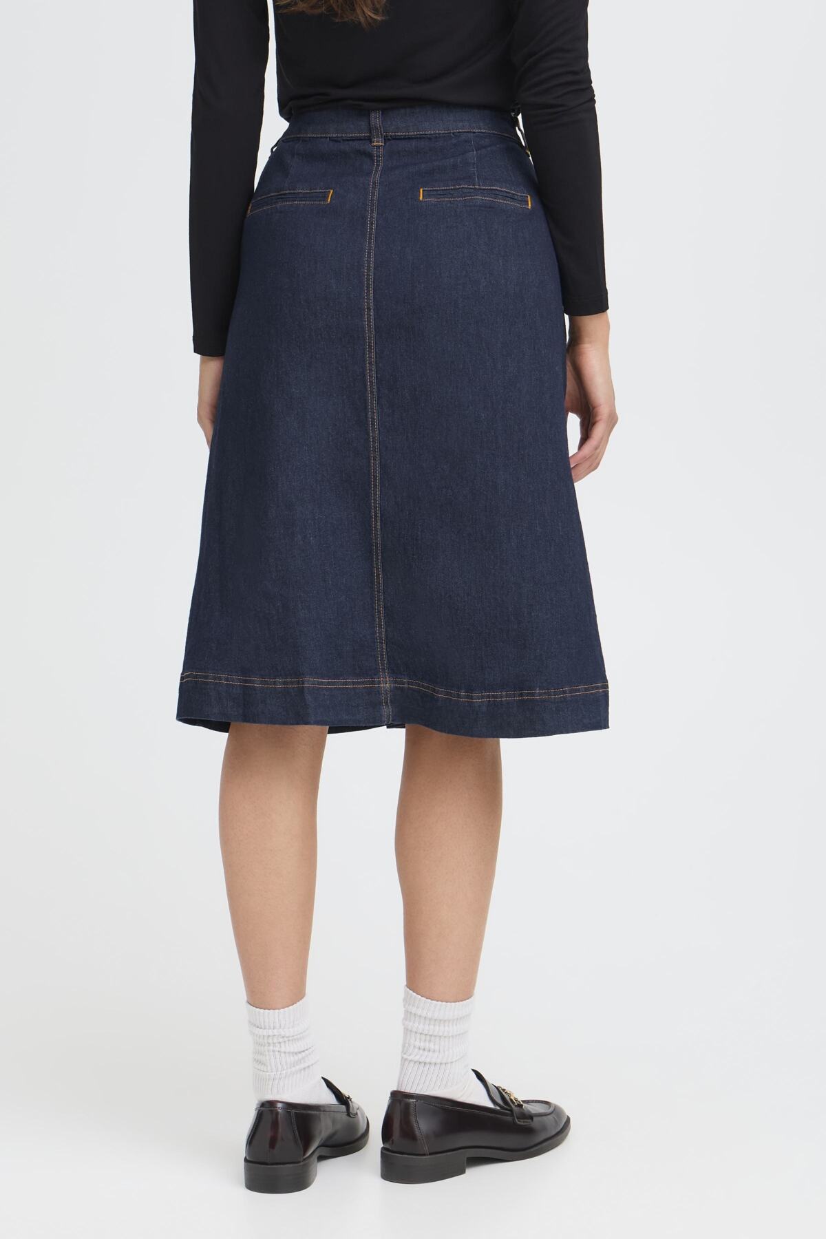 Fransa FRCHICAGO SKIRT 1, RAW BLUE DENIM