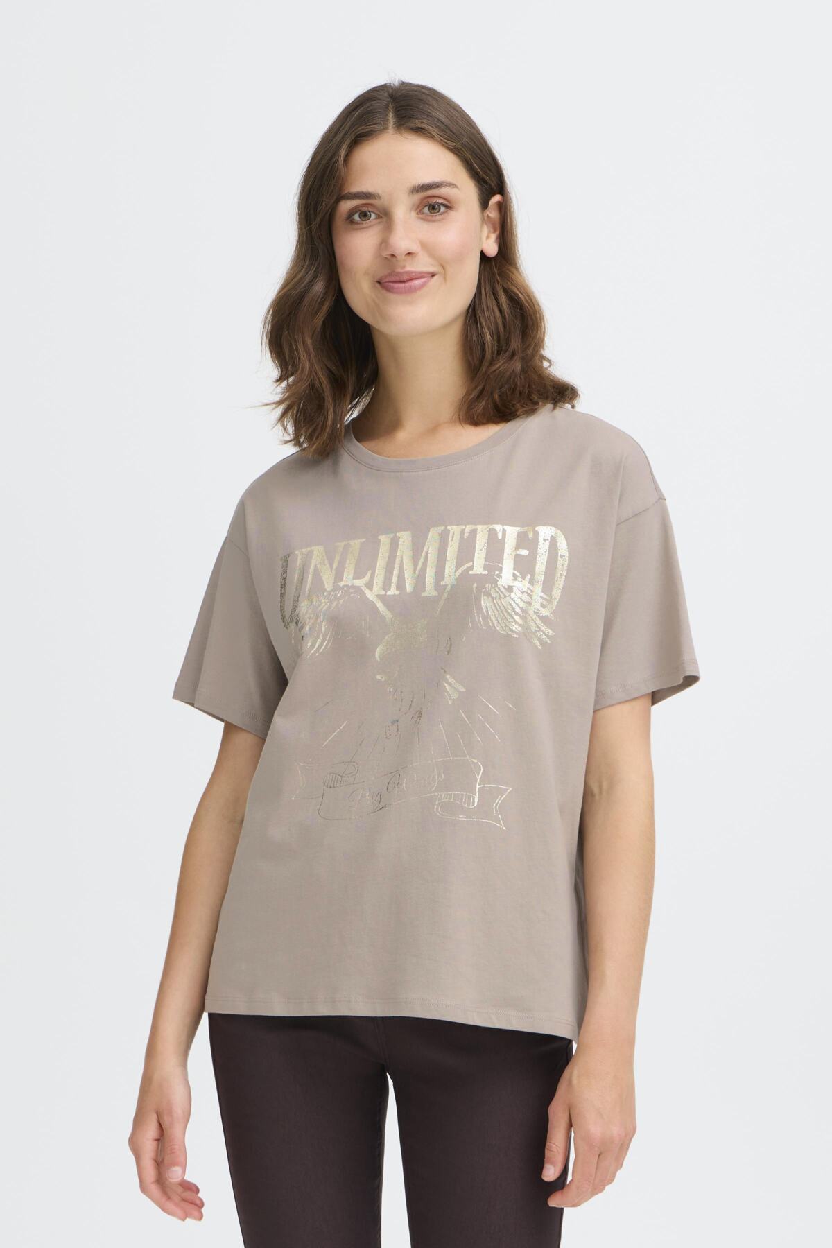 Fransa FRHAISLEY TEE 1, MOON ROCK
