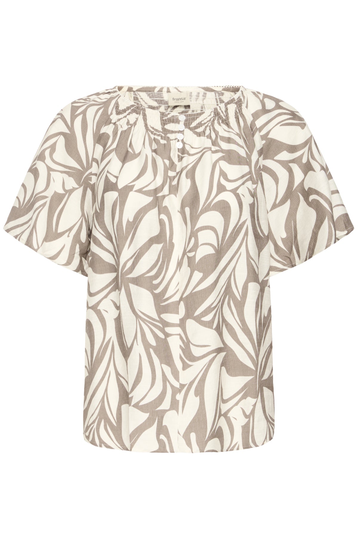 Fransa FRARIANA BLOUSE 16, Floral Reverie M. Trail / Brown