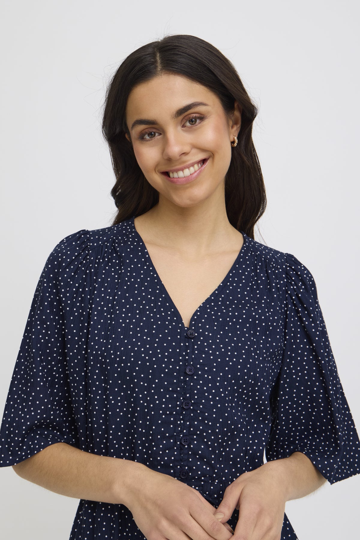 Fransa FRLAYA DRESS 1, Dot Dots Navy Blazer