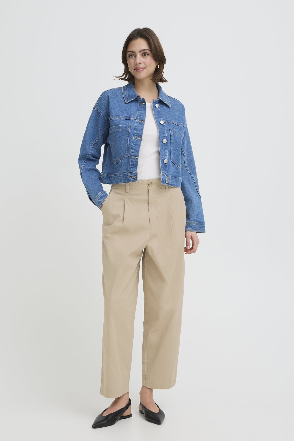 Fransa FRABILENE PANTS 1, SAVANNAH TAN