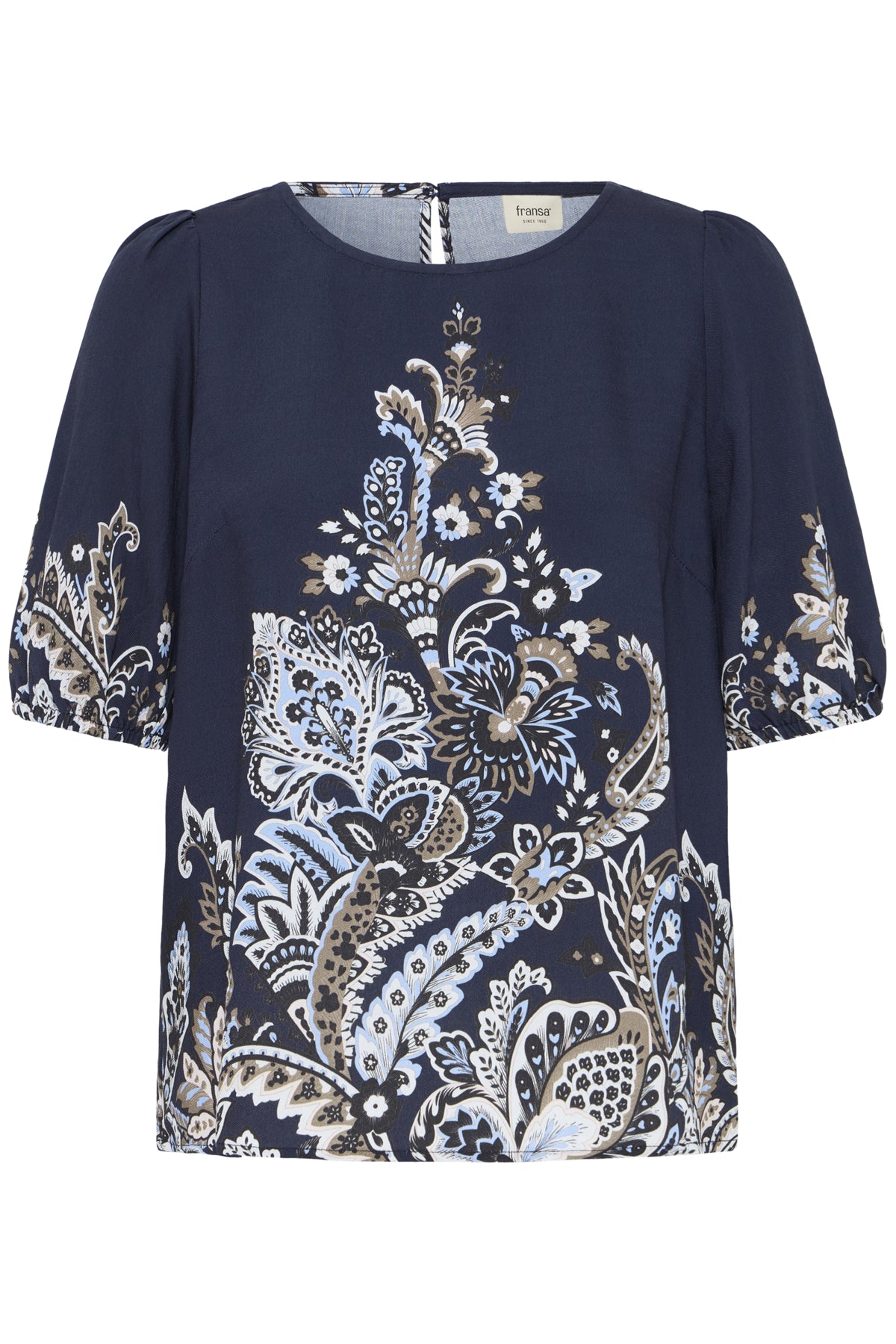 Fransa FRADARA BLOUSE 4, NAVY BLAZER W PAISLEY