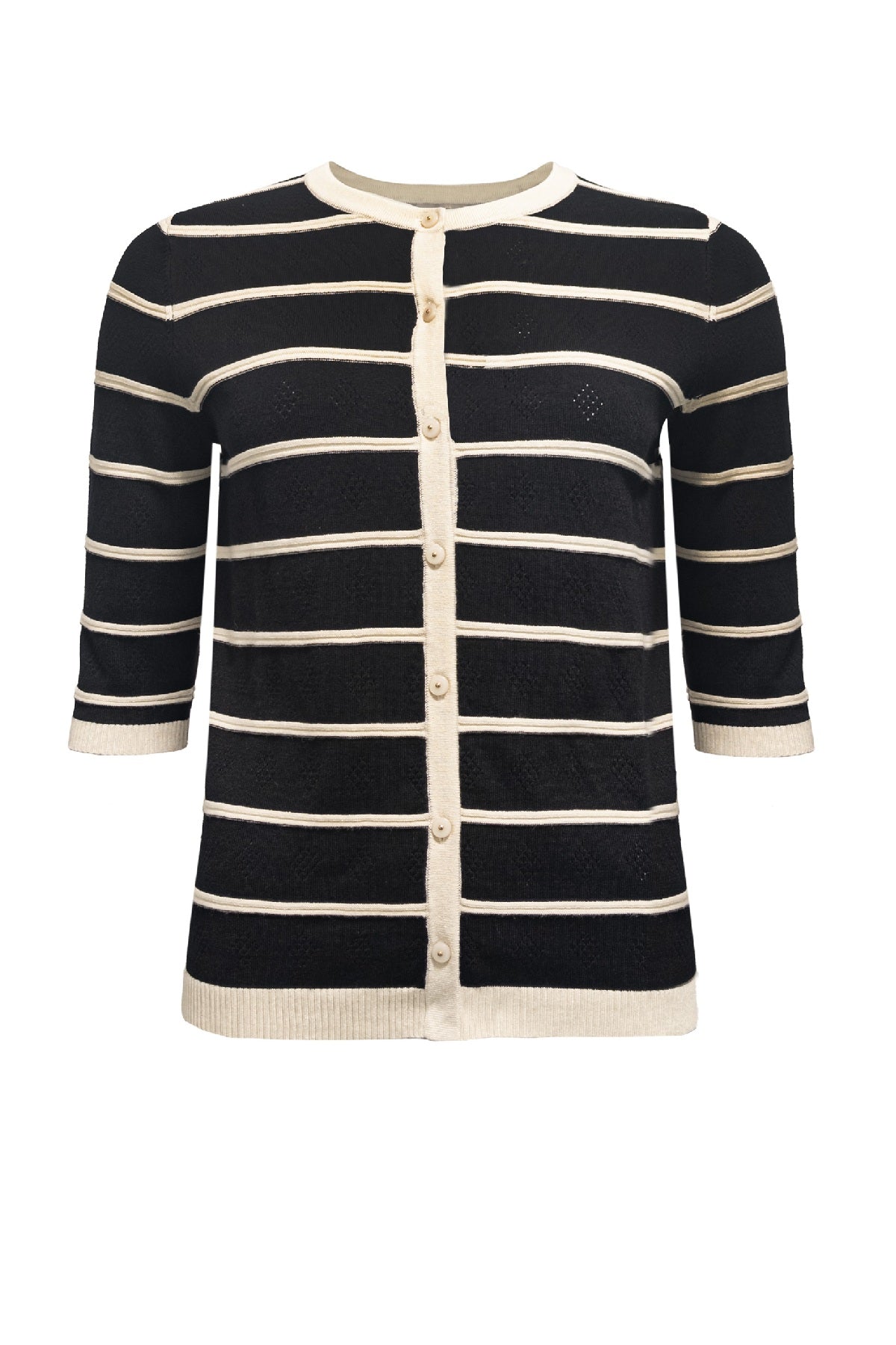 Costamani Lilly Cardigan, Black/Whisper