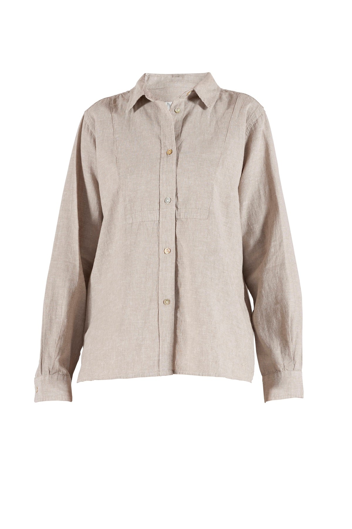 Blue Sportswear Liva linen Shirt, Chalk-melange