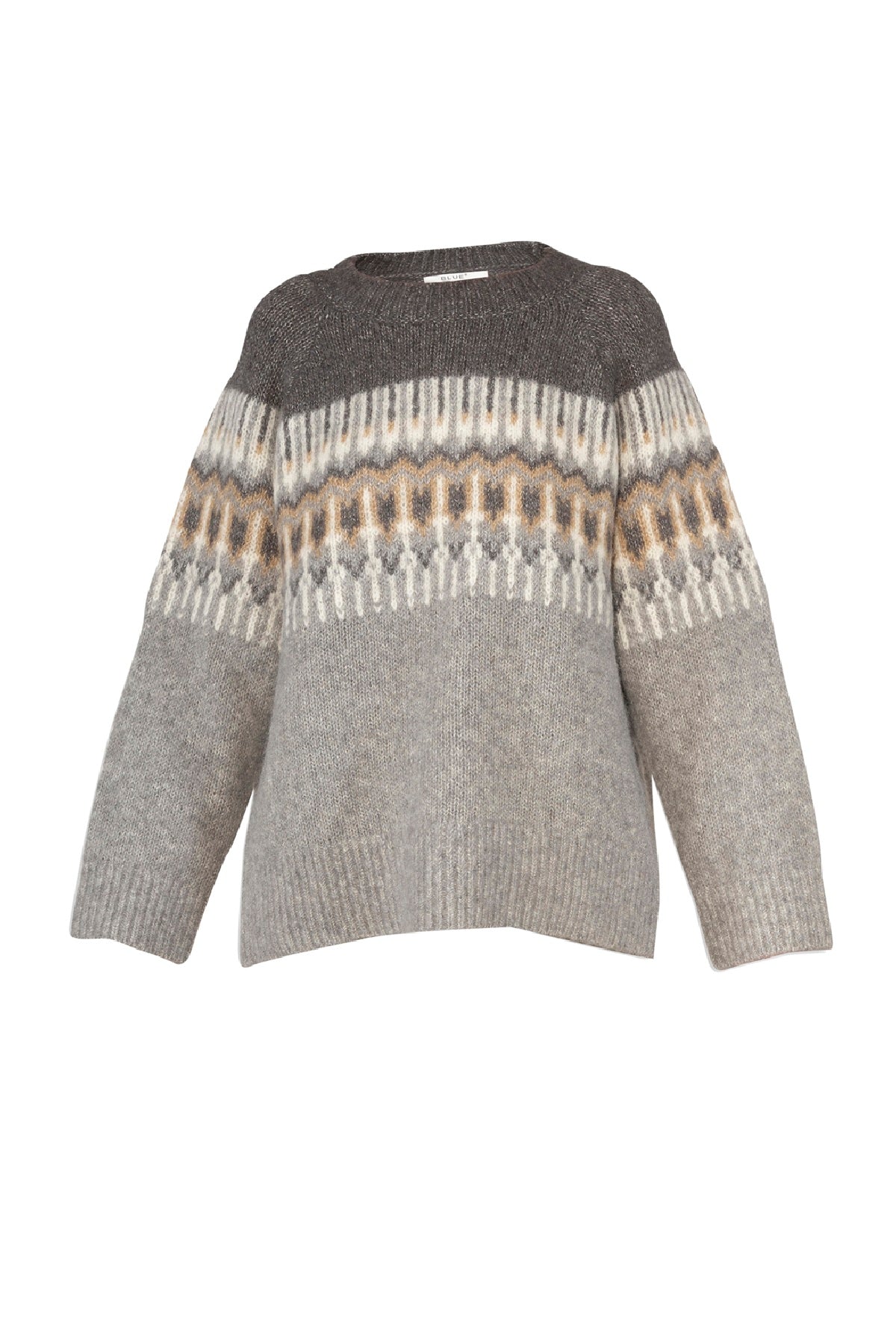 Blue Sportswear Mia Jacquard Knit, IronGrey-melange