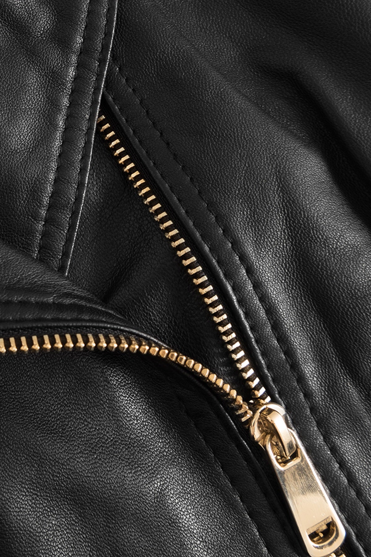 Depeche NooraDEP Biker Leather Jacket, Black