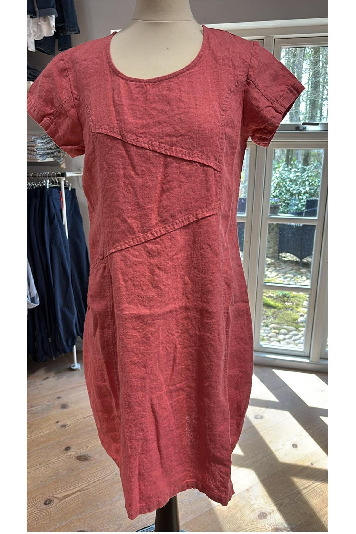 Thing tunika/kjole i hør 7147, Faded rose