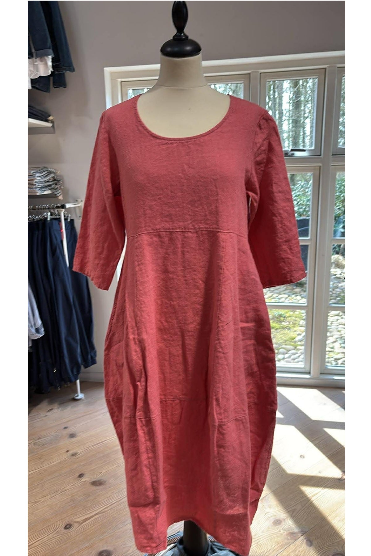 Thing ballonkjole i hør 7149, Faded rose