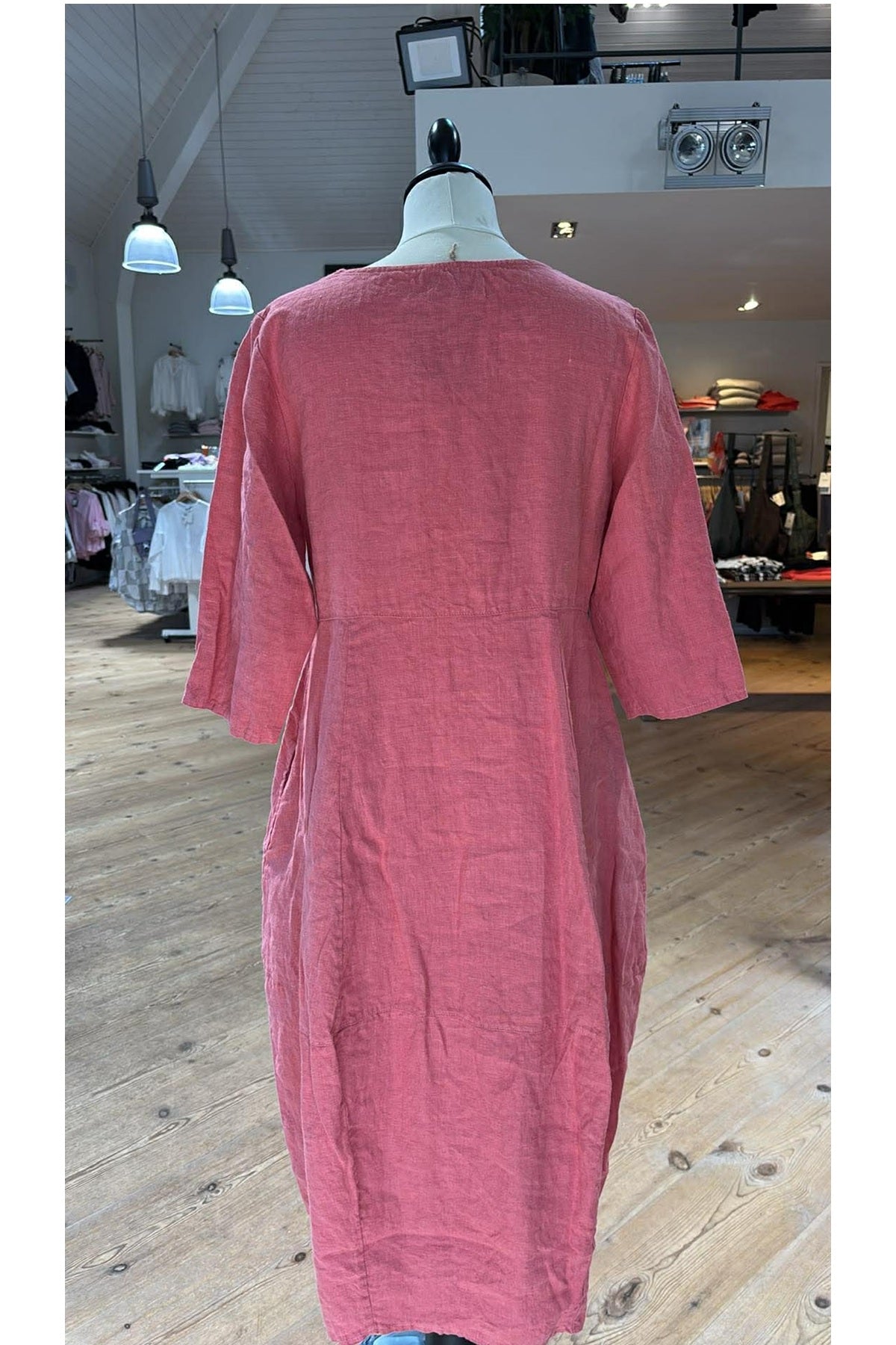 Thing ballonkjole i hør 7149, Faded rose