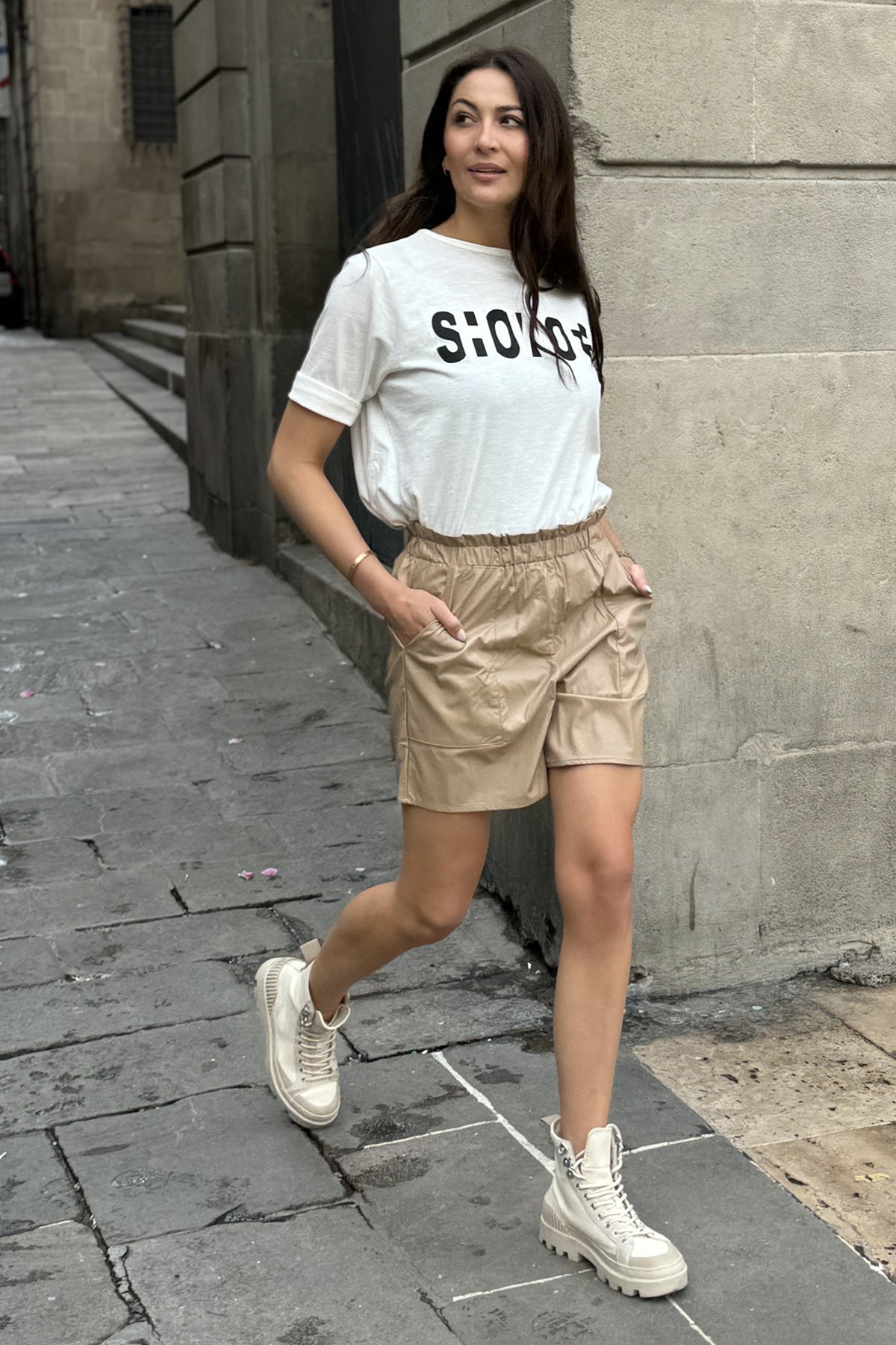 NÜ Denmark Vaanya Oaklee Tee oversize, Creme