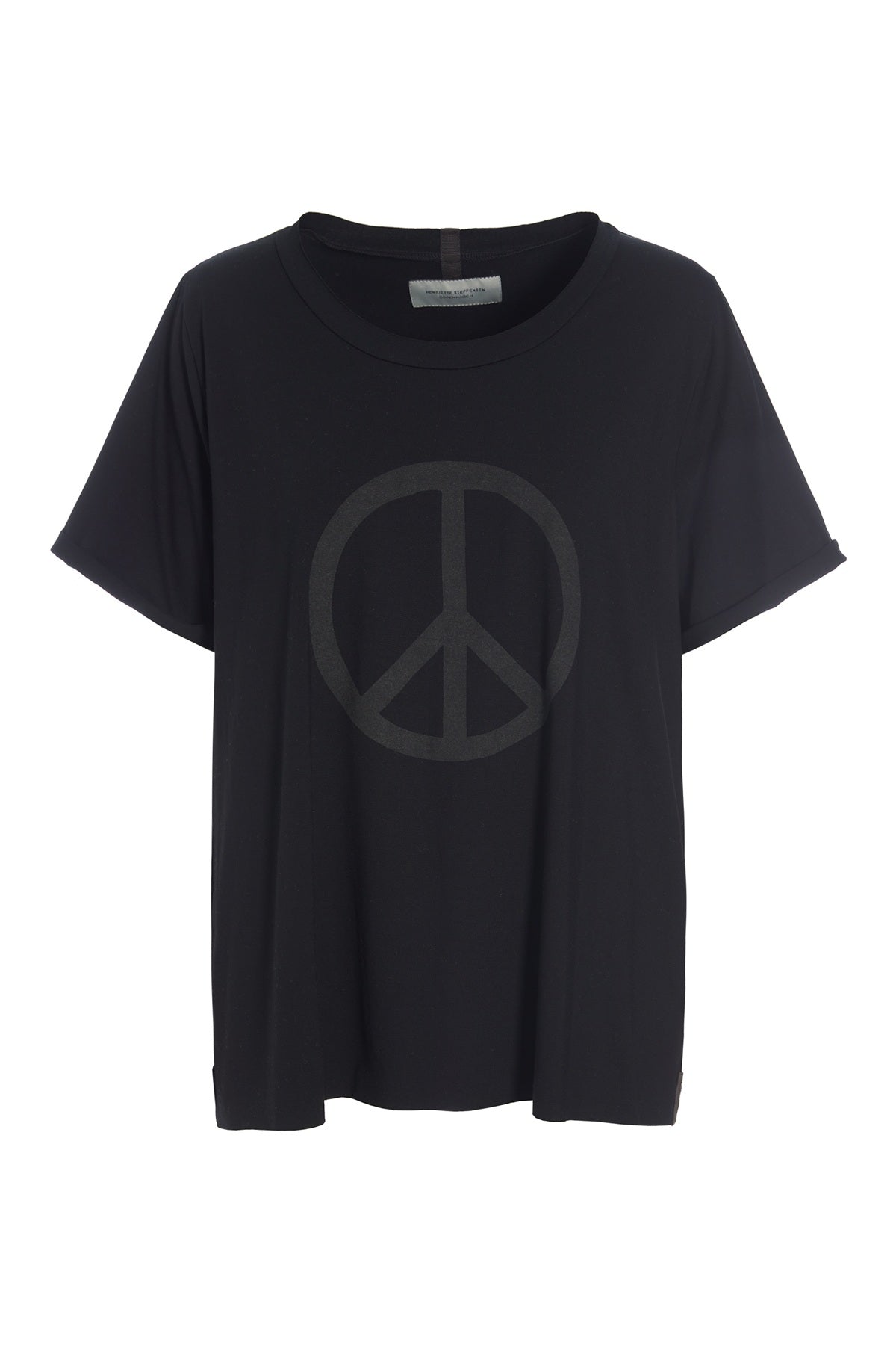 Henriette Steffensen Tee Peace Print, Black