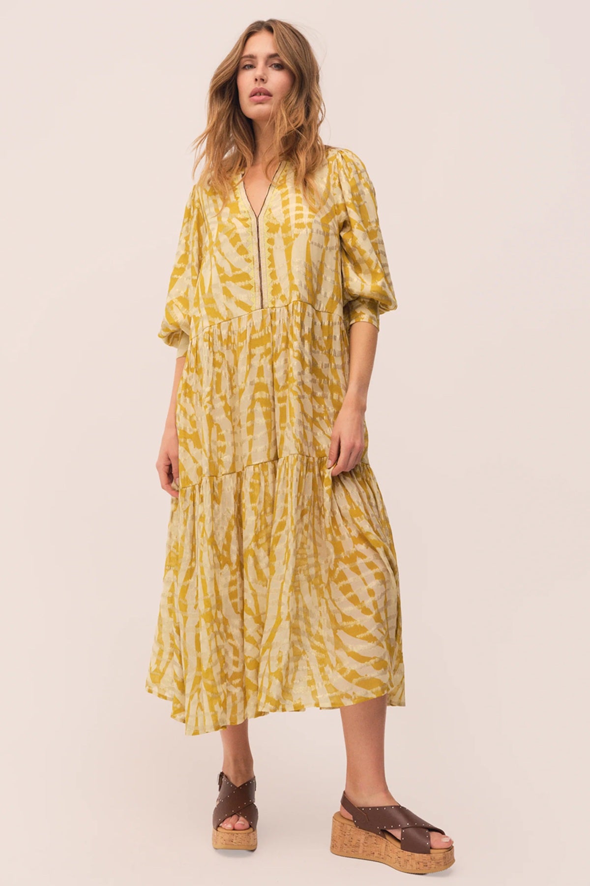 Gossia CloeGO Dress, Yellow Flames