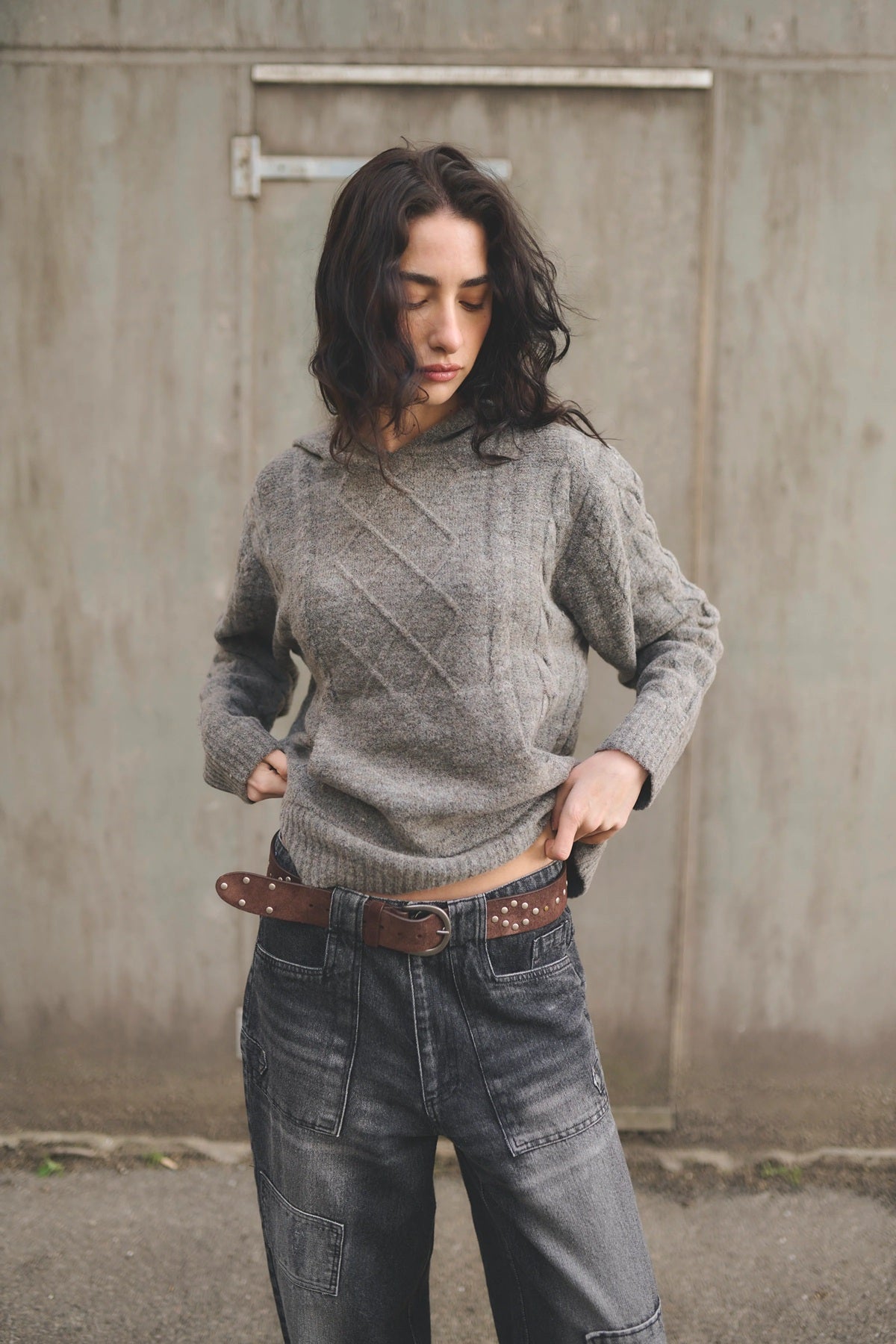 Humble by Sofie MOLLIEHBS HOODIE, Khaki melange